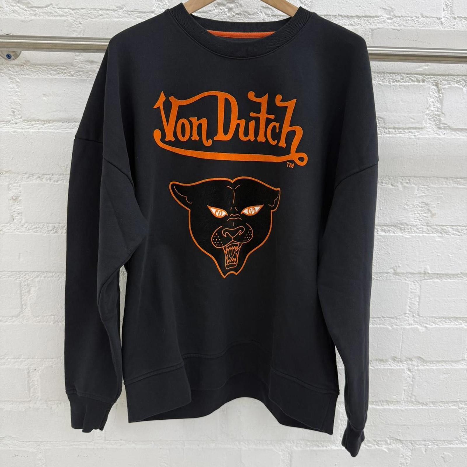 Von Dutch Von Dutch Panther Logo Sweatshirt Black/Orange Size Large Size US L / EU 52-54 / 3 - 1 Thumbnail
