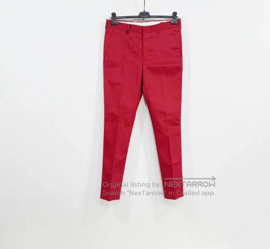 Prada Prada Red Cotton Casual Men's Pants. Size US 26 / EU 42 - 1 Thumbnail