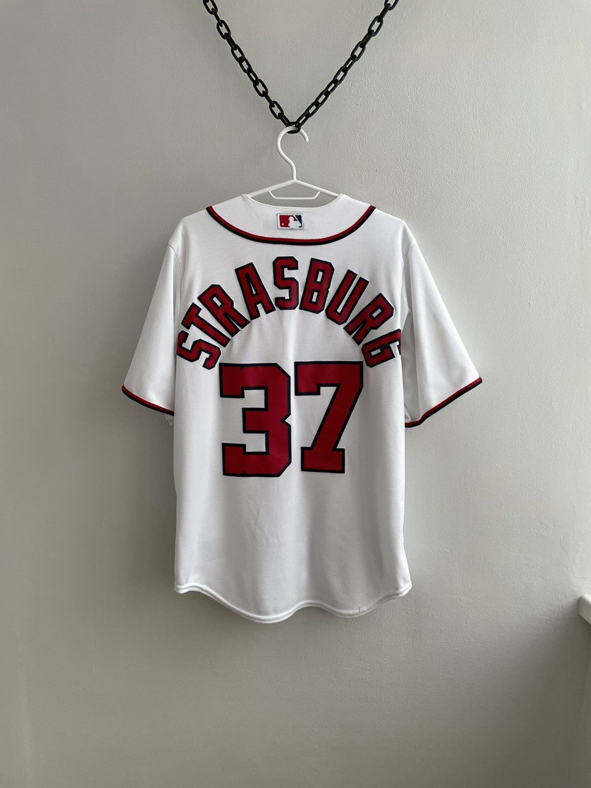 Majestic MLB Baseball Washington Nationals Cotton Shirt #37 Strasburg Size US L / EU 52-54 / 3 - 1 Thumbnail