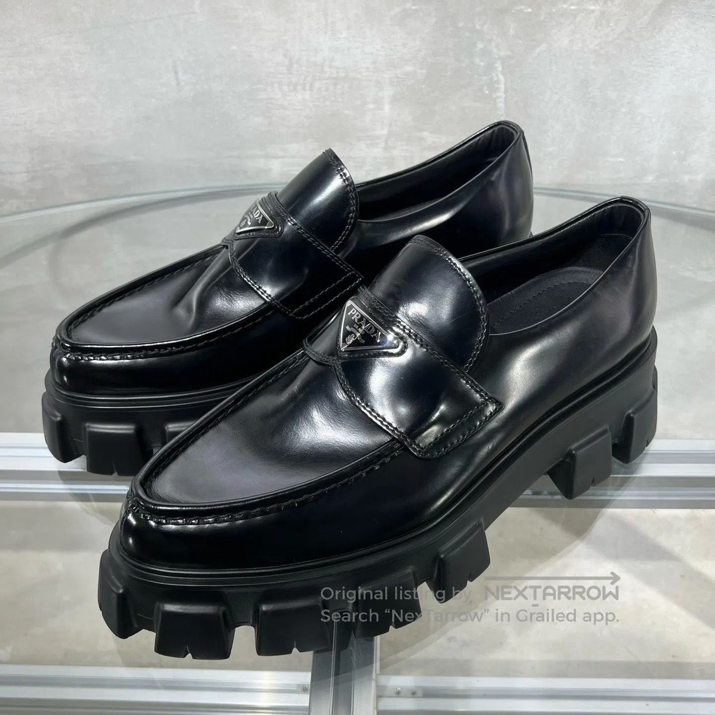 Prada Prada Monolith pointed triangular label; black, thick-sole Size US 8 / EU 41 - 1 Thumbnail
