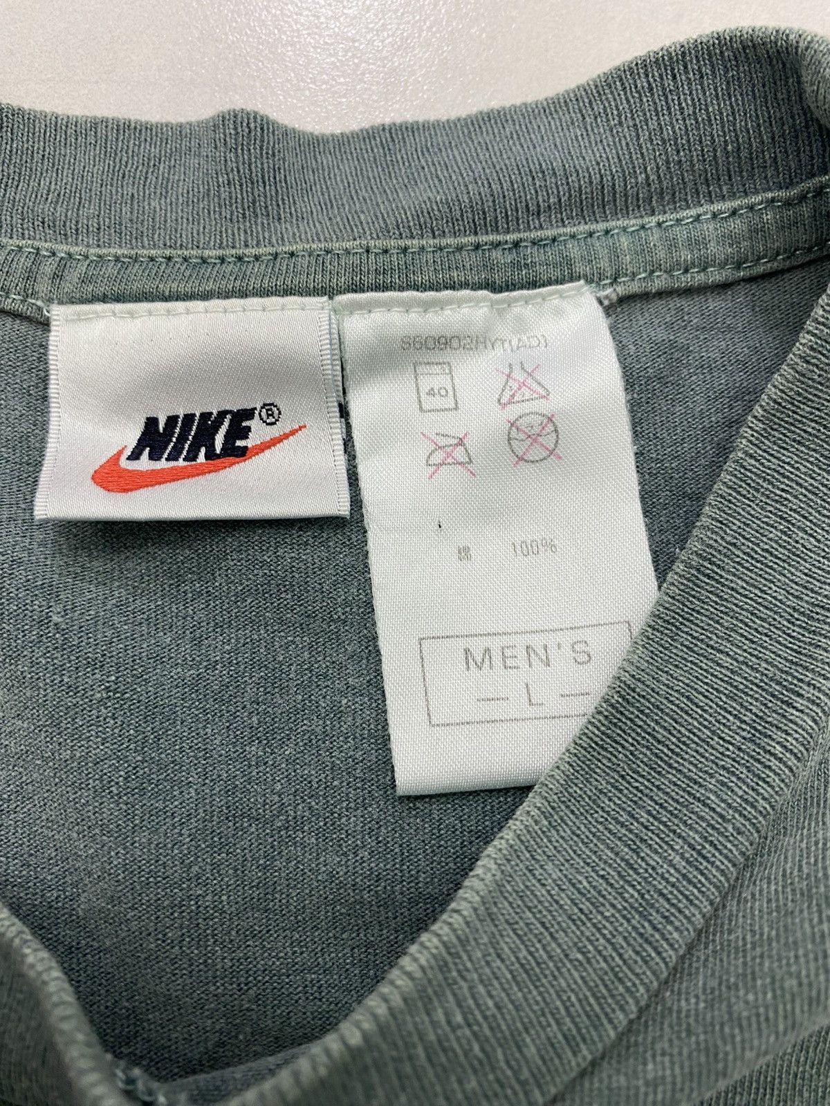 Nike × Vintage Vtg 90s Nike swoosh big logo oversize shirt Size US L / EU 52-54 / 3 - 11 Thumbnail
