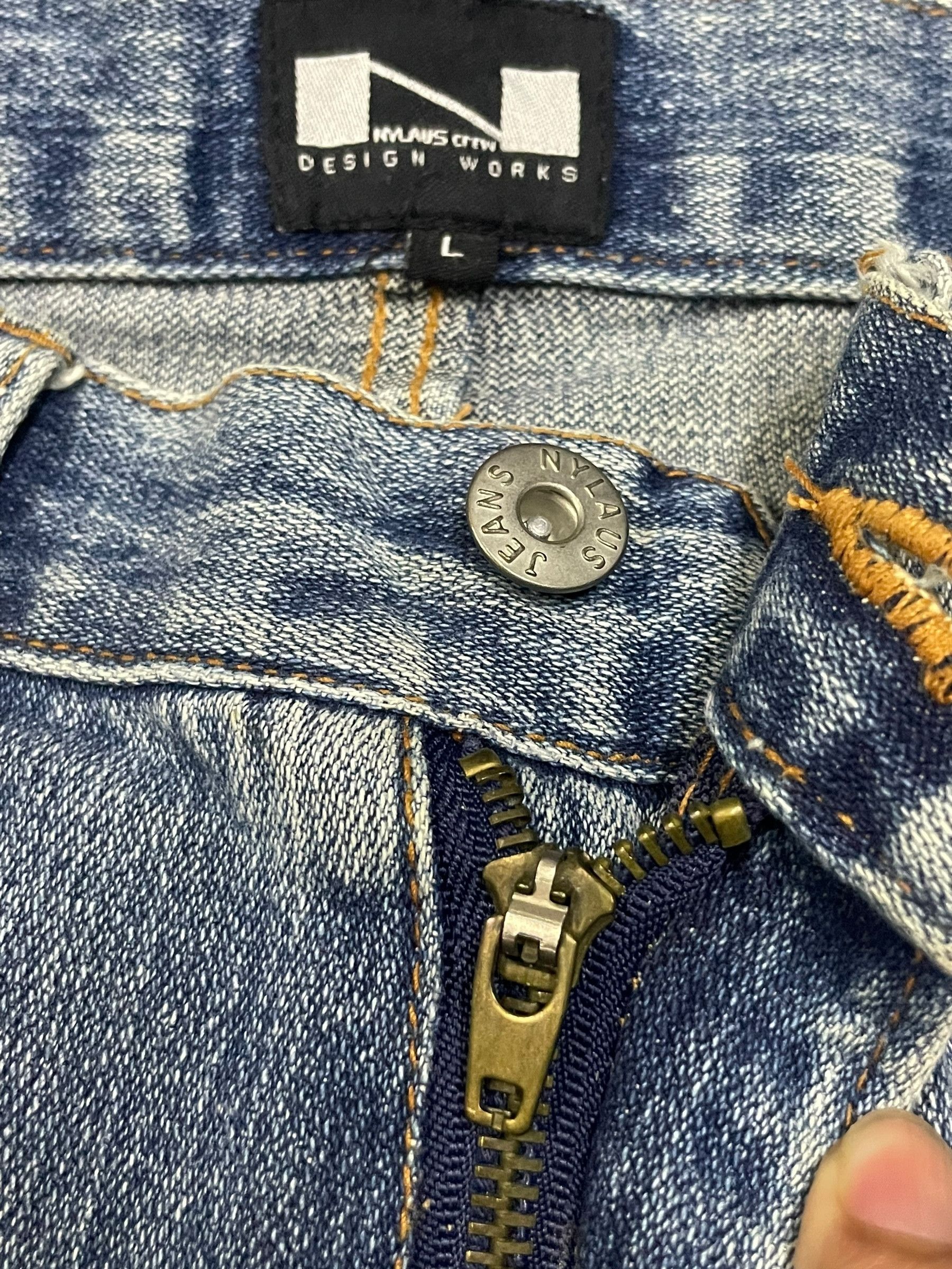 Fragment Design Vintage Nylaus Sick Frayed Blue Wash Twisted Bootcut Jeans Size US 32 / EU 48 - 9 Thumbnail