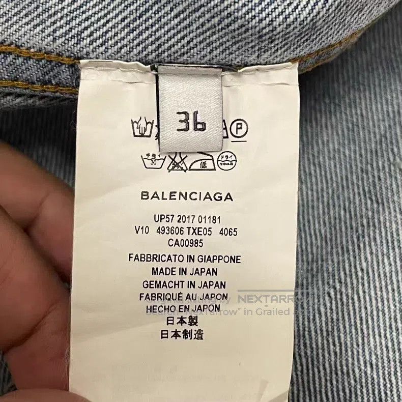 Balenciaga Balenciaga Collar Letter Denim Jacket Size XS / US 0-2 / IT 36-38 - 4 Thumbnail