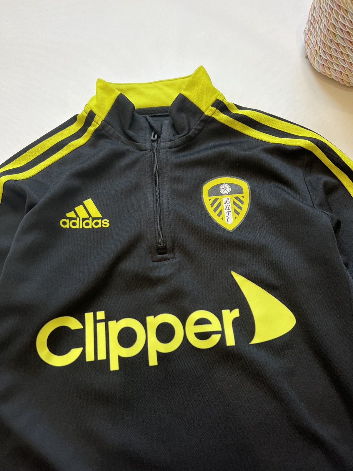Adidas Leeds United Adidas Training Sweatshirt Zip Soccer Size US XS / EU 42 / 0 - 2 Thumbnail