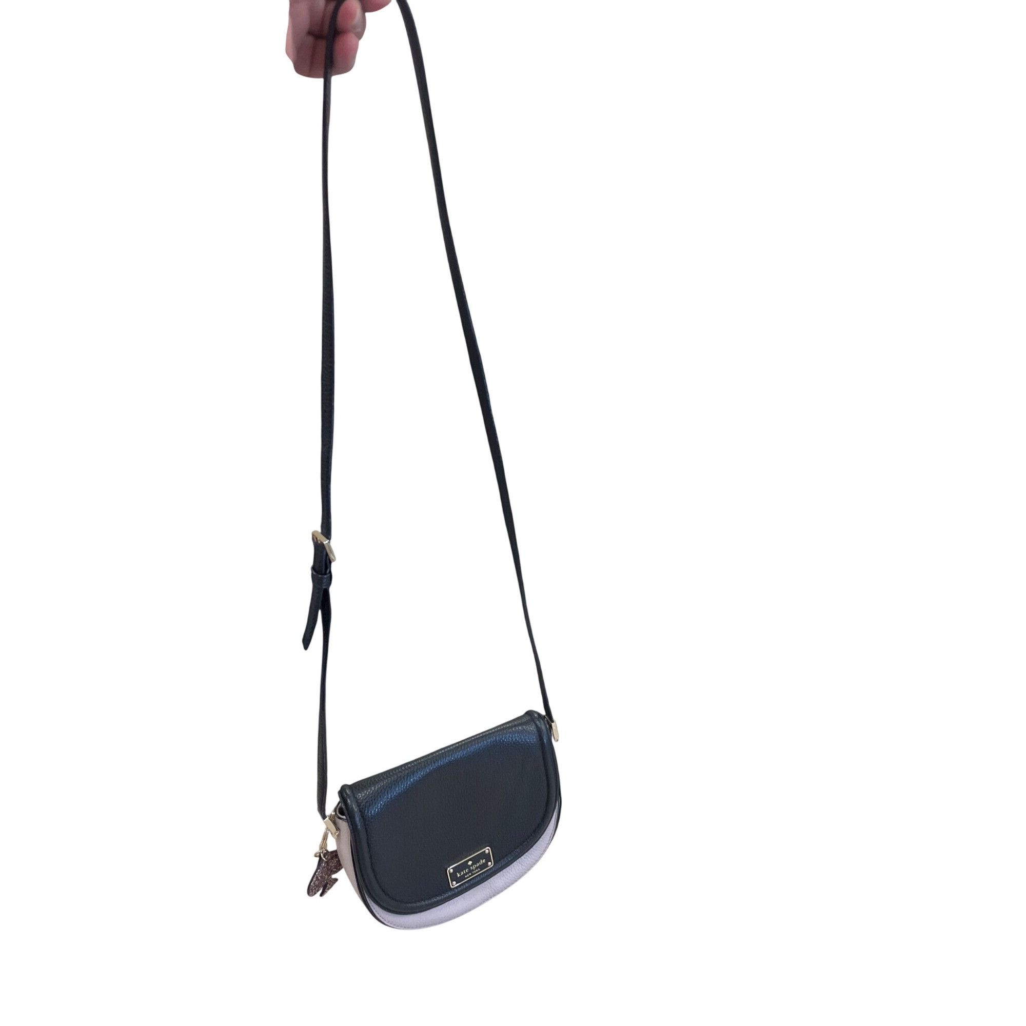 Kate Spade Kate Spade Womens Leather Black Gray charmed crossbody Handb Size ONE SIZE - 22 Thumbnail