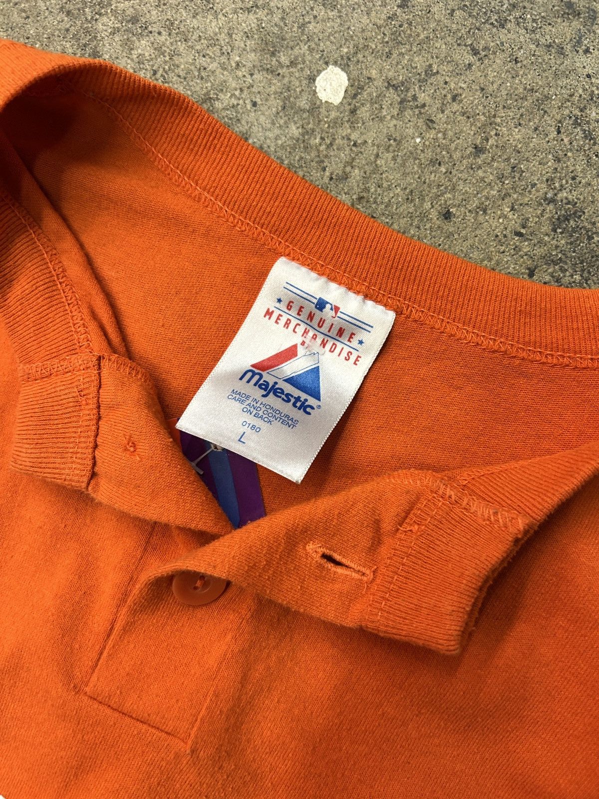 MLB × Vintage Vintage Baltimore Orioles Henley Tee Large Orange MLB Size US L / EU 52-54 / 3 - 3 Thumbnail
