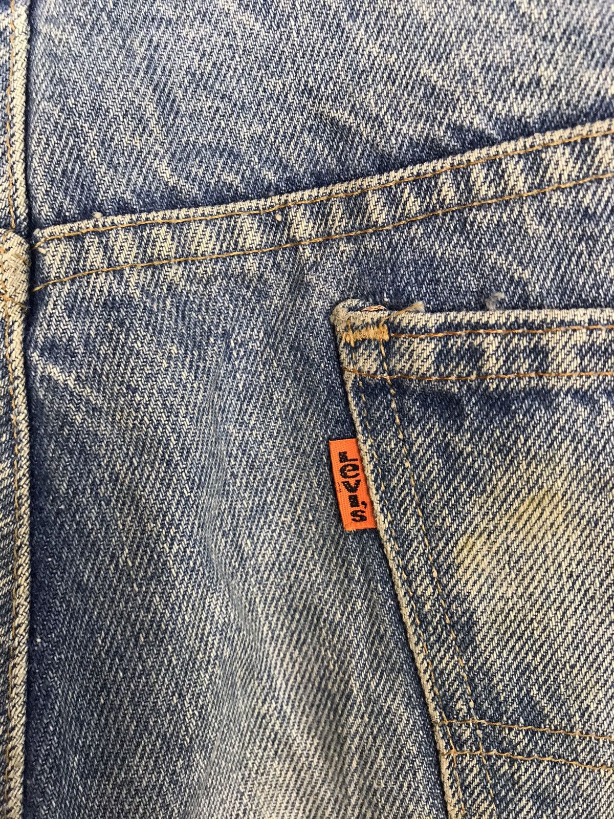 Levi's Vintage Clothing Distressed Levi's Strauss Zipper Indigo Denim Orange Tab Size US 31 - 10 Thumbnail