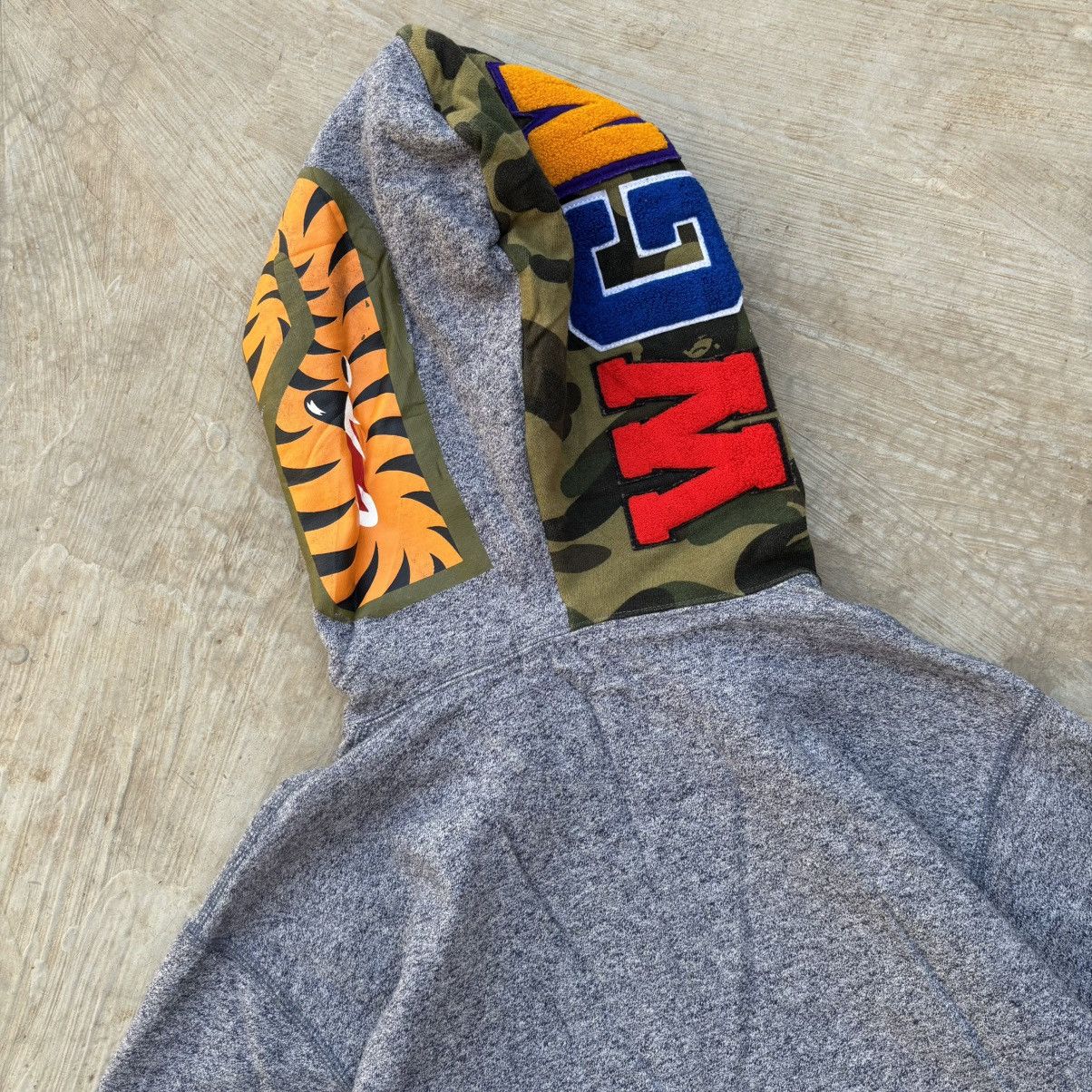 Bape Heather Shark Full Zip Hoodie Size US L / EU 52-54 / 3 - 7 Thumbnail