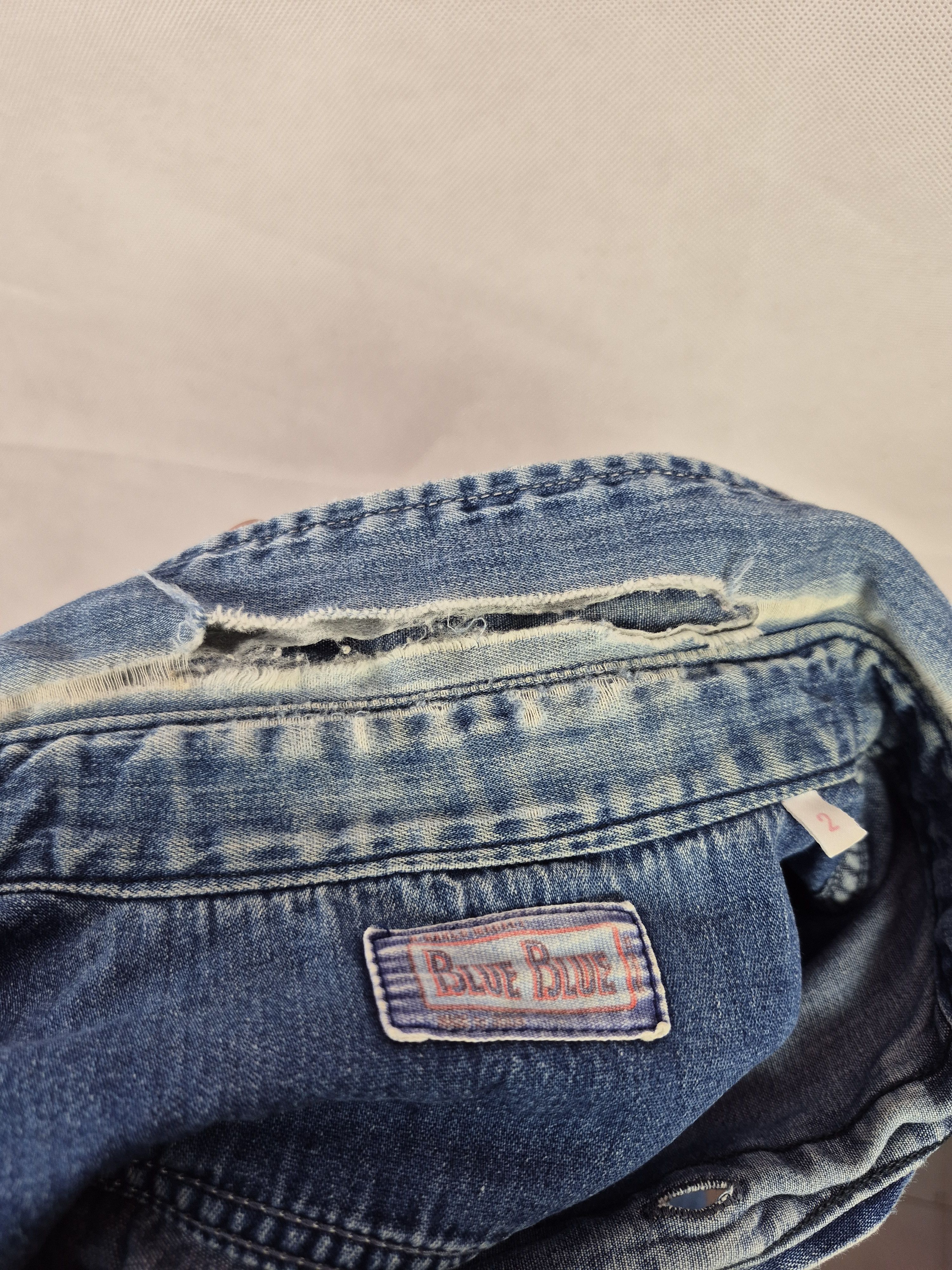 Blue Blue Japan 🔥 Vintage Distressed Blue Blue Japan Button Up Shirt Size US L / EU 52-54 / 3 - 15 Thumbnail