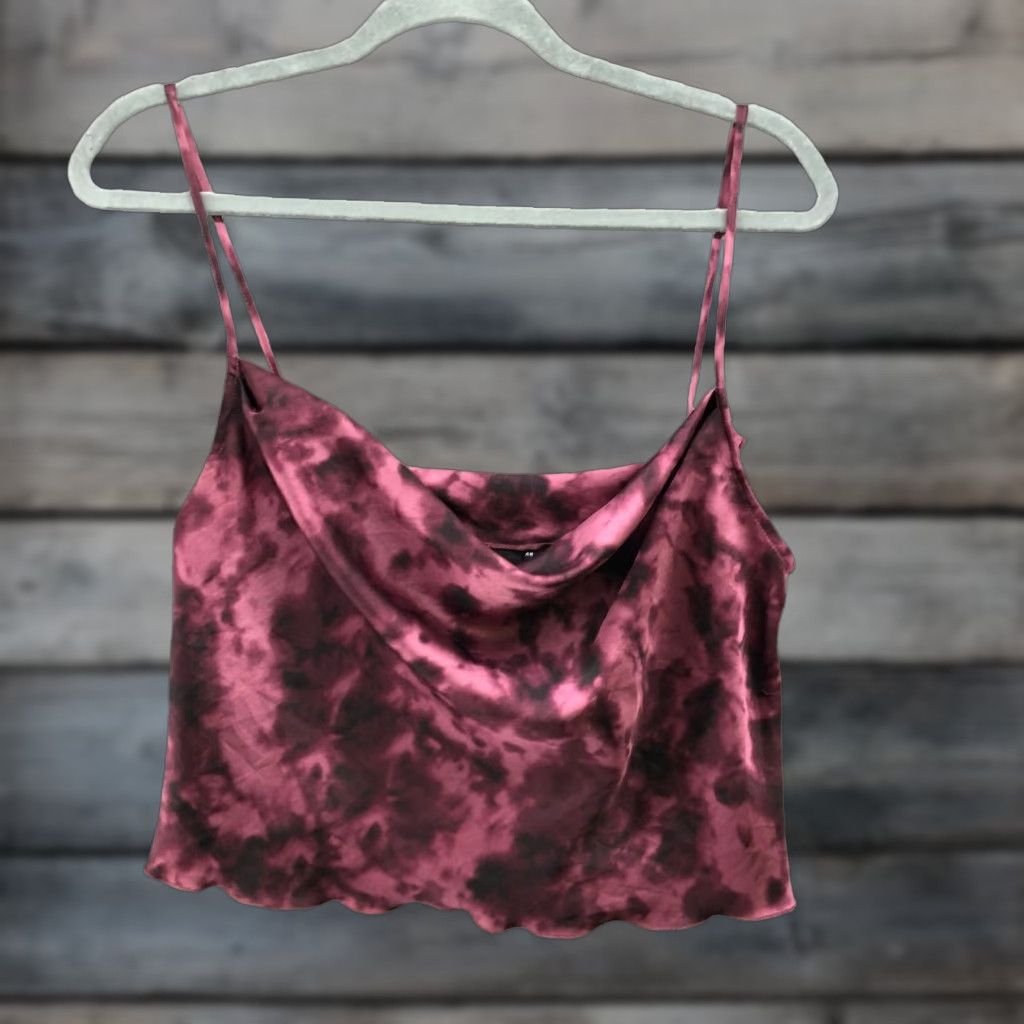Vintage Out From Under Cropped Cami Top Womens M Purple Tie Dye Drape Urban Outfitters Top Size M / US 6-8 / IT 42-44 - 1 Thumbnail