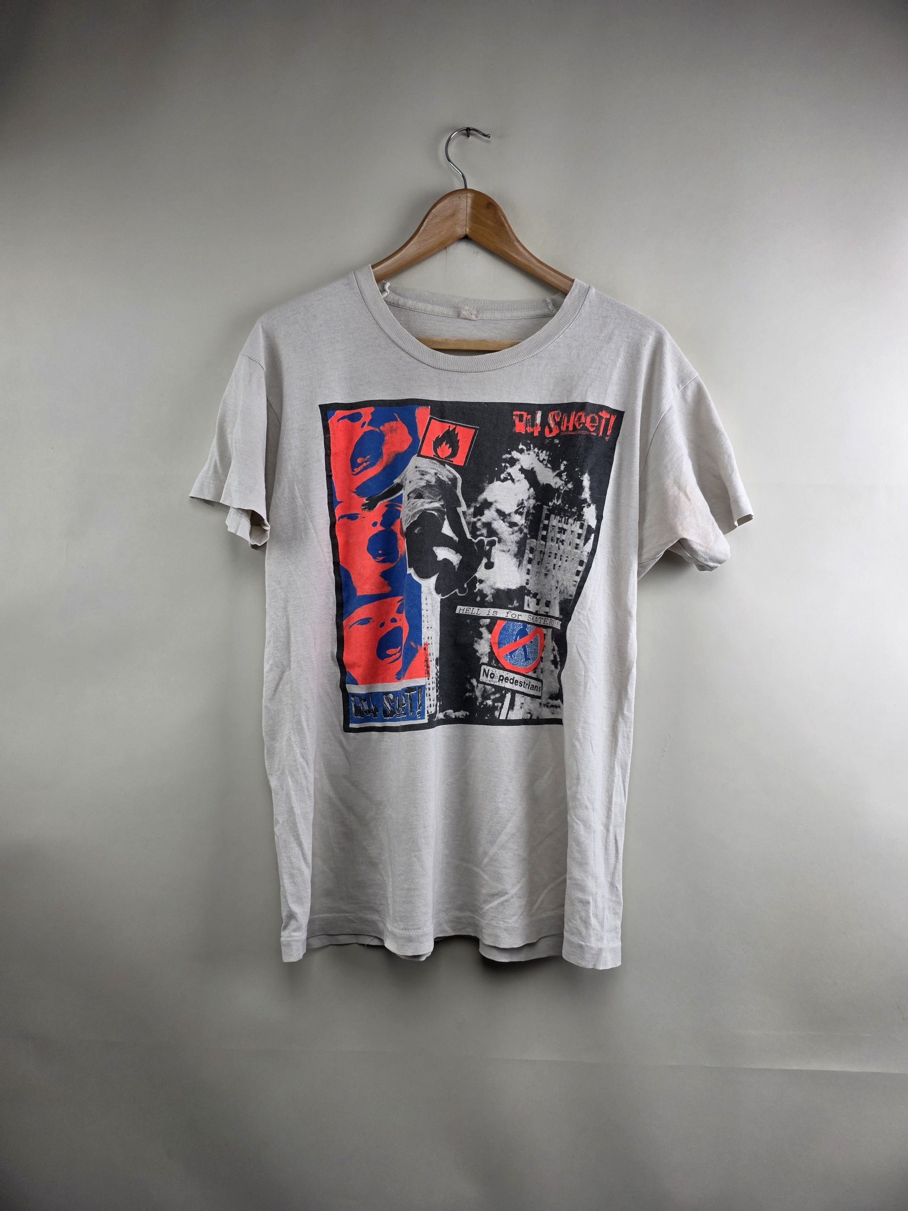Blind Skateboards × Flip Skateboards × Vintage 80s Hell is For Skaters 84 Sheet Skate tee L 21" 27.5" Size US L / EU 52-54 / 3 - 1 Thumbnail