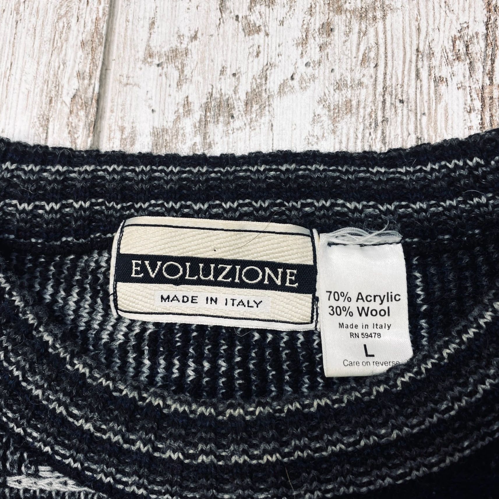 Vintage VINTAGE Evoluzione Sweater Mens Large Black Gray Grandpa Wool Blend Italy 7402 Size US L / EU 52-54 / 3 - 5 Thumbnail