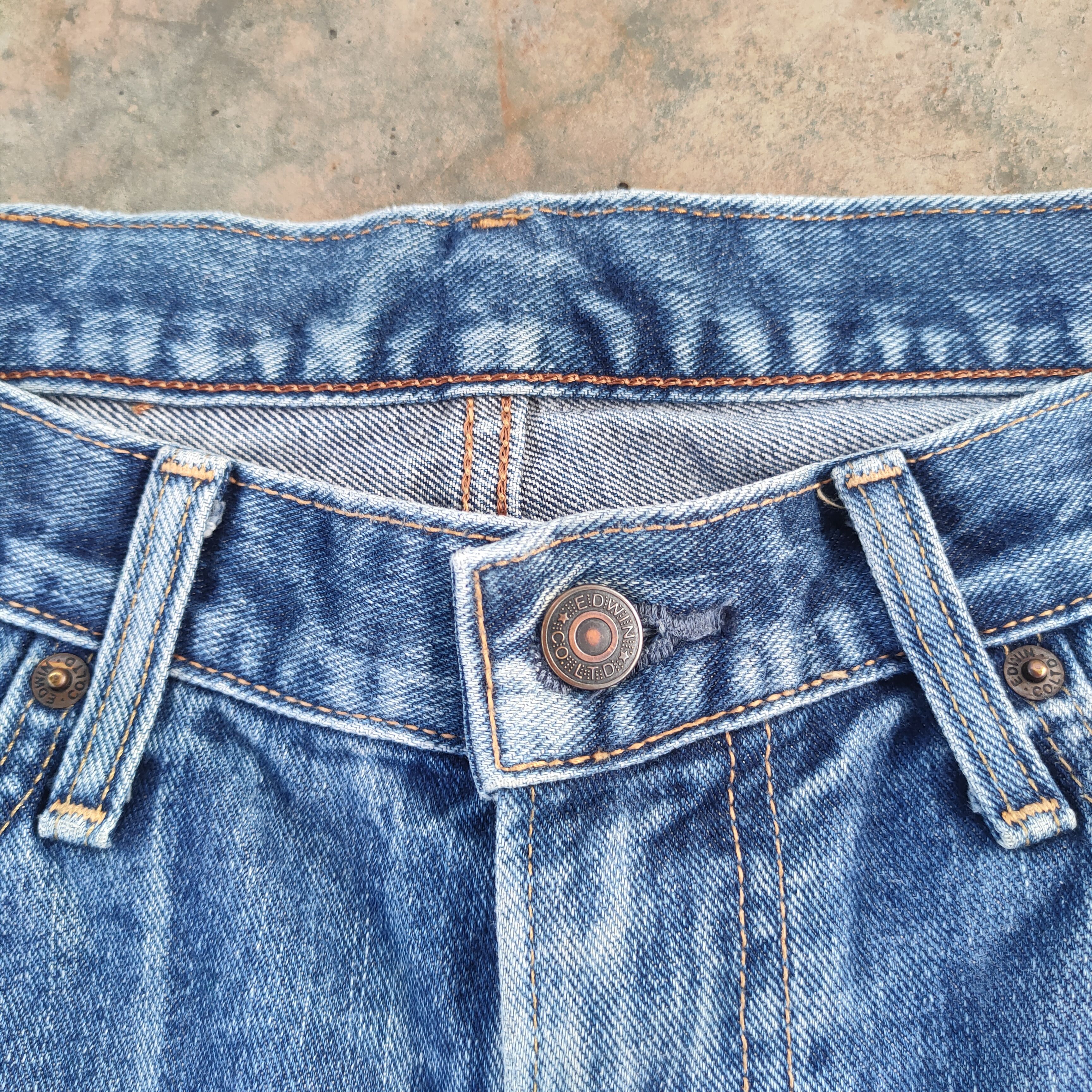 Edwin W32 VINTAGE EDWIN 403 FADED DISTRESSED JEAN PANTS Size US 32 / EU 48 - 7 Thumbnail