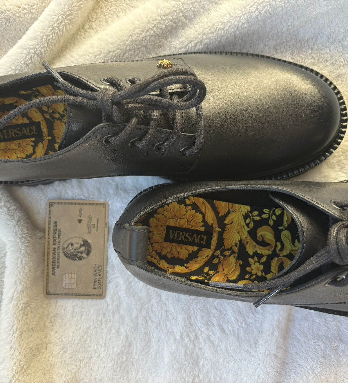 Versace Versace Black Medusa Leather Dress Shoes Size US 10 / EU 43 - 3 Thumbnail