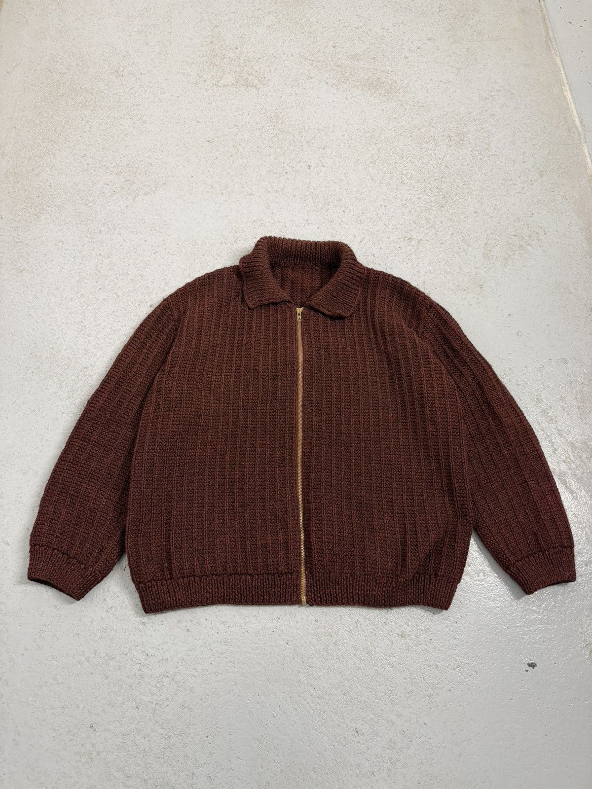 Vintage True Vintage 60s Dense Knitted Eclair Zip Sweater Size US L / EU 52-54 / 3 - 5 Thumbnail