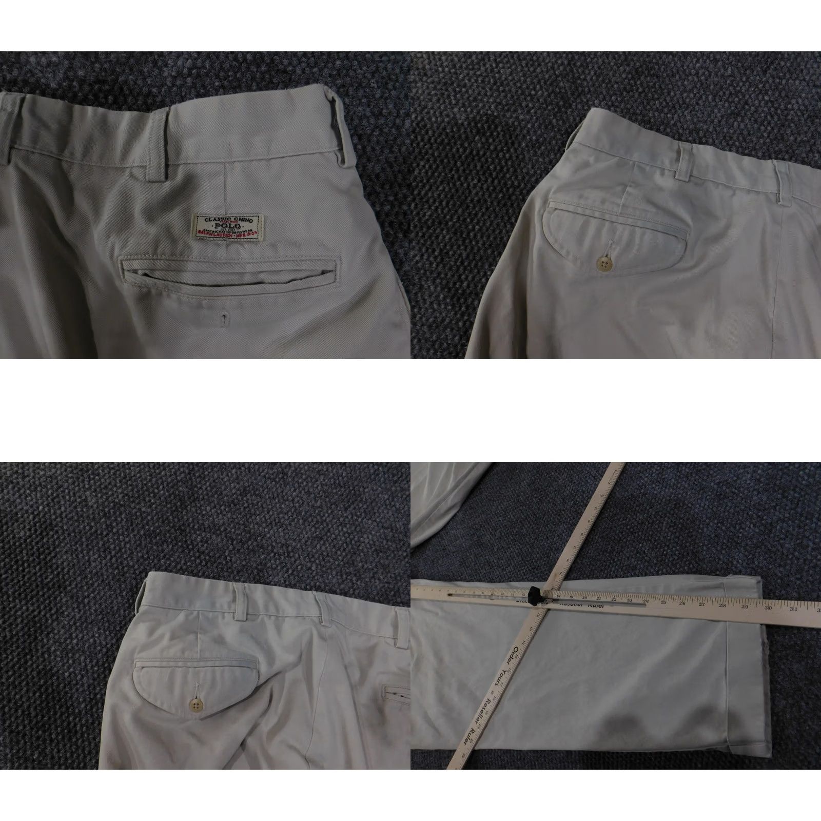 Polo Ralph Lauren VINTAGE Polo Ralph Lauren Pants Mens 36x30 Khaki Beige Hammond Chino Pleated Classic Fit Size US M / EU 48-50 / 2 - 9 Thumbnail