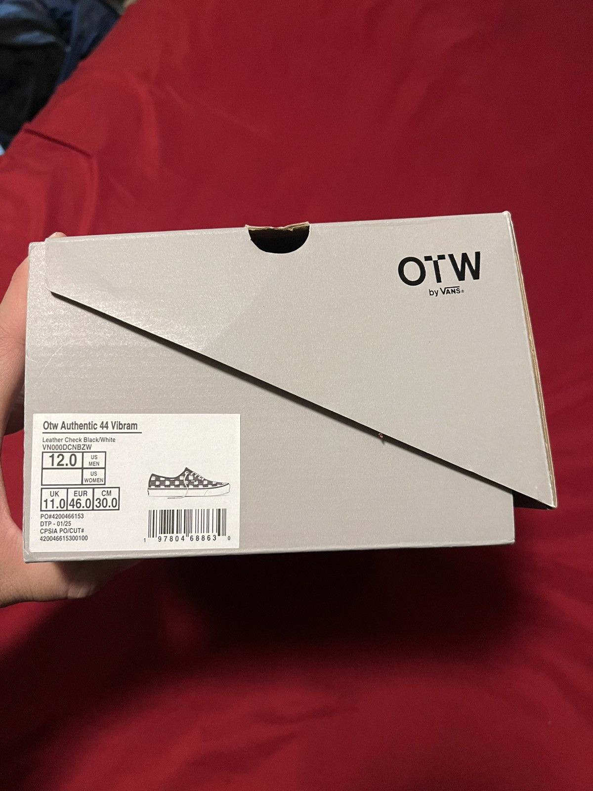 Vans OTW Leather Checkerboard Authentic 44 Vibram Size US 12 / EU 45 - 3 Thumbnail