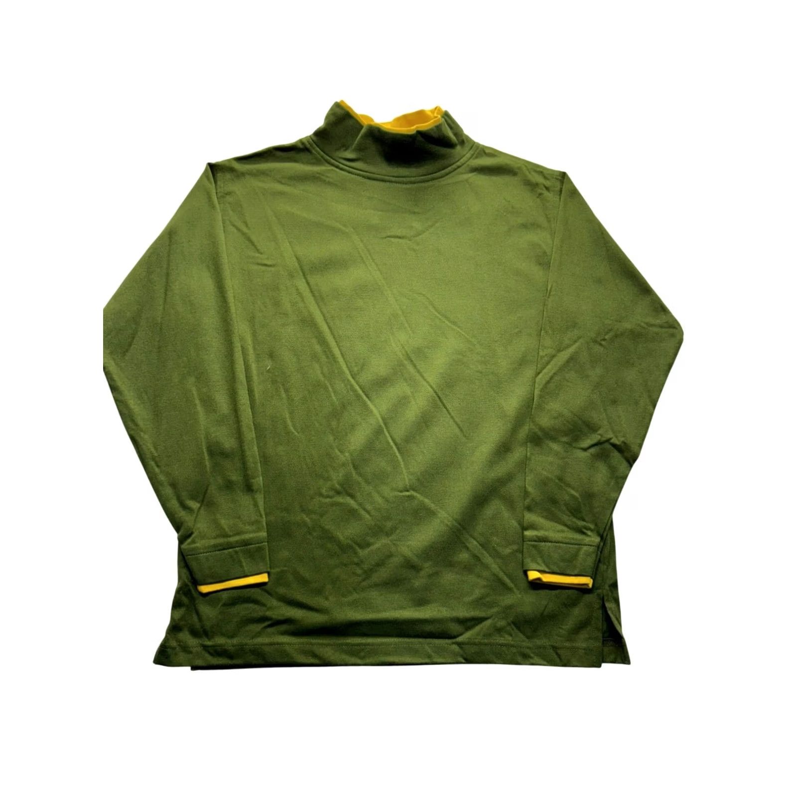 Vintage Kirsten Grey Shirt Women’s M Green Turtleneck Casual Womens Size M / US 6-8 / IT 42-44 - 2 Thumbnail