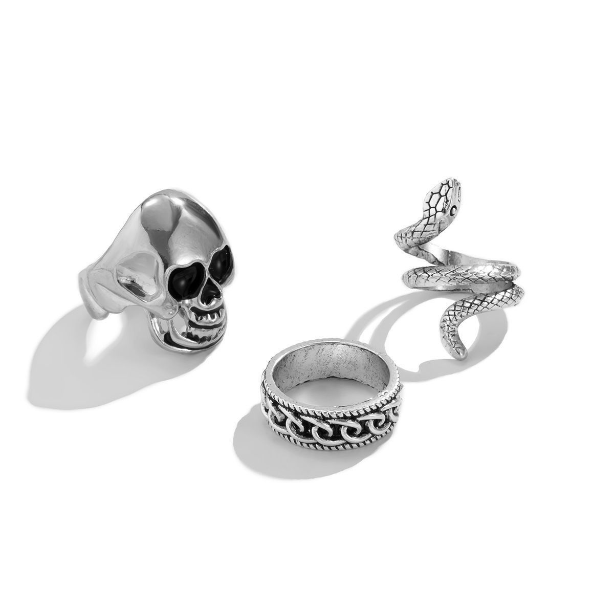 Other Snake Modern Jewelry Rings Open Size Chrome Ring (Size 7-13) Size ONE SIZE - 6 Thumbnail