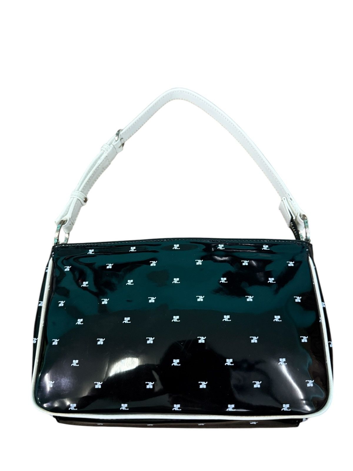 Courreges VINTAGE COURREGES WHITE LOGO PRINTED MINI SHOULDER BAG Size ONE SIZE - 7 Thumbnail