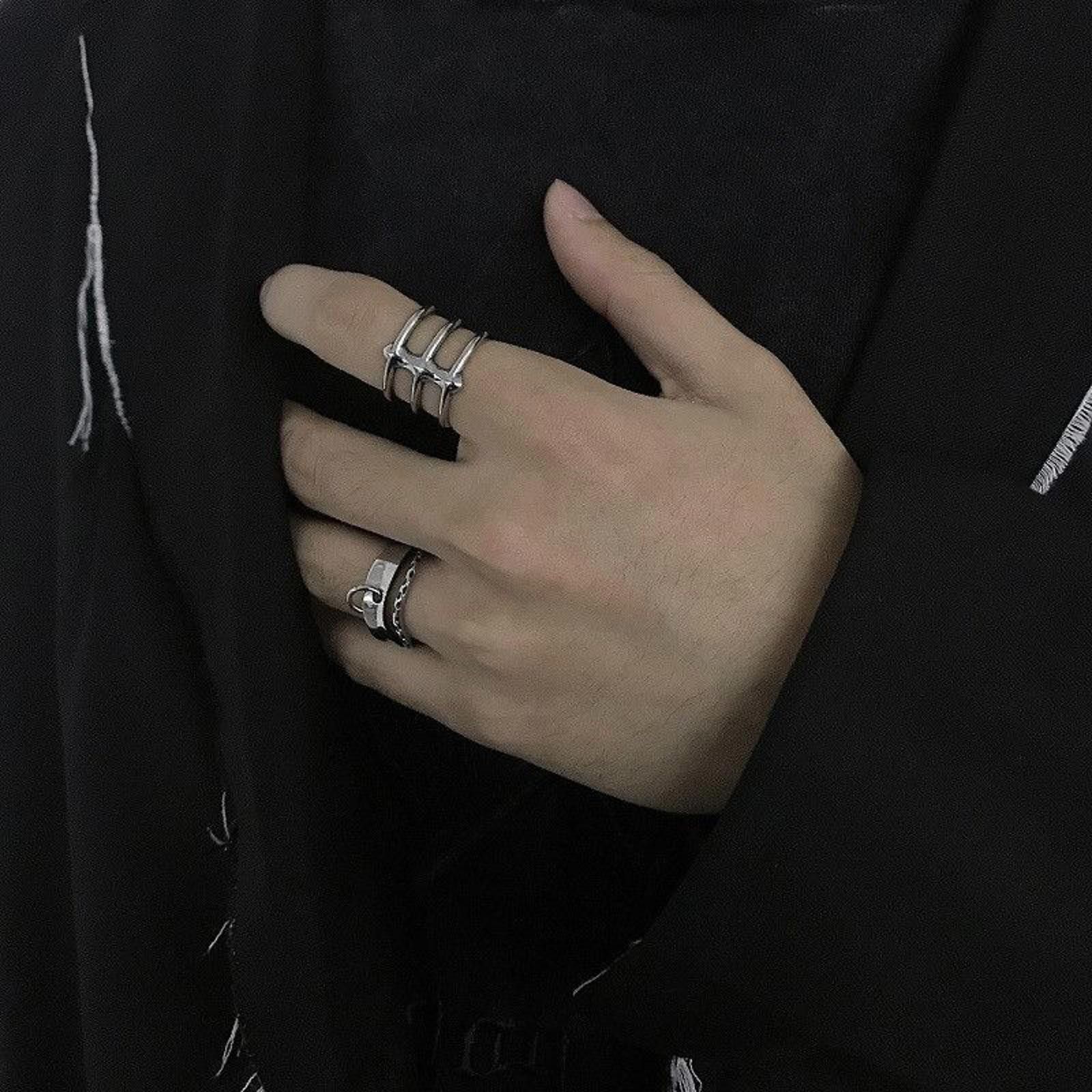 Jewelry Circle Layered Silver Ring Size ONE SIZE - 1 Thumbnail