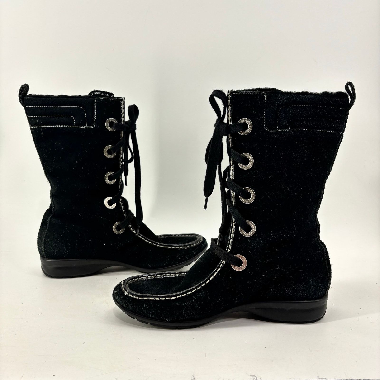 Cole Haan Cole Haan Women Size 9.5 Suede Sherpa Moccasin Boots Winter Size US 9.5 / IT 39.5 - 4 Thumbnail