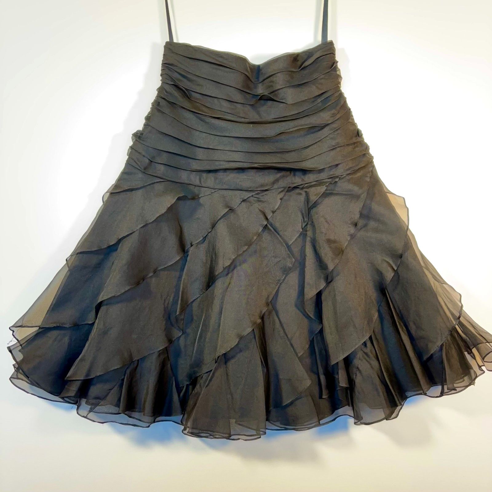 Tadashi Shoji Vintage Tadashi Shoji Black Silk Strapless Cocktail Dress 8 Size M / US 6-8 / IT 42-44 - 1 Thumbnail