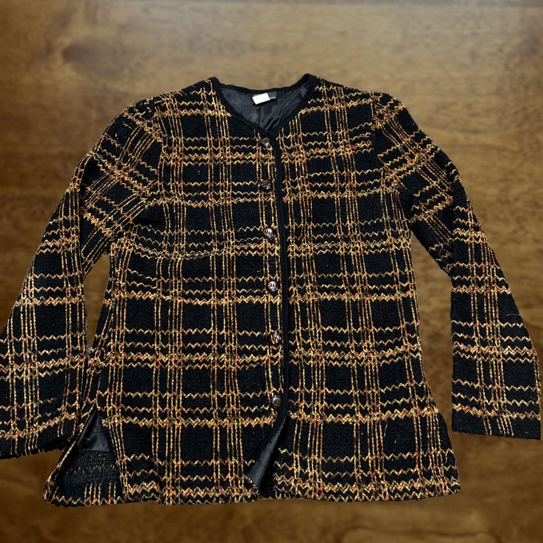 Vintage VINTAGE Brown Jacket Womens M First Option Women Black Button Closure Lightweight Size B14 Size M / US 6-8 / IT 42-44 - 1 Thumbnail