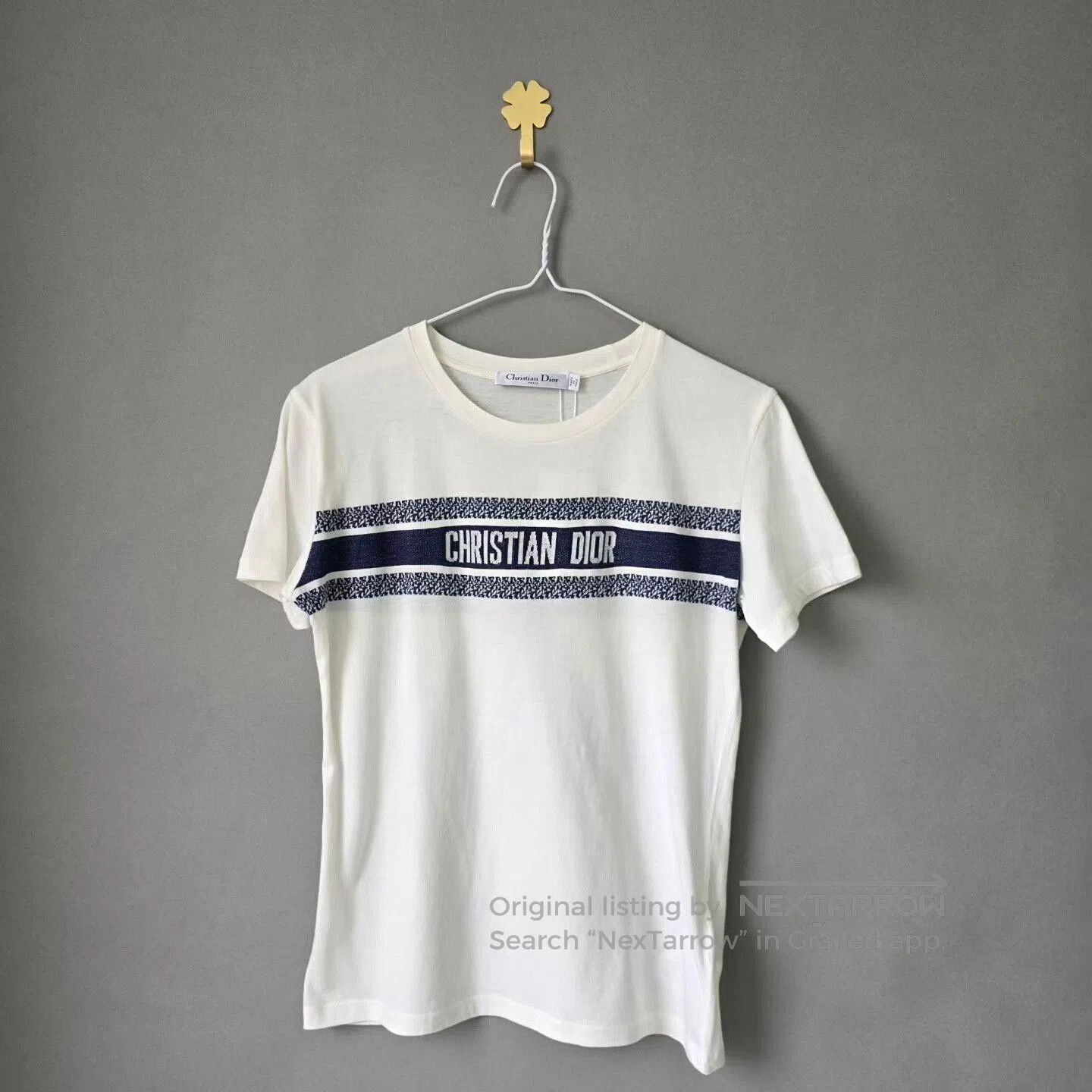 Dior Dior White Striped Short Sleeve T-Shirt. Size XS / US 0-2 / IT 36-38 - 1 Thumbnail