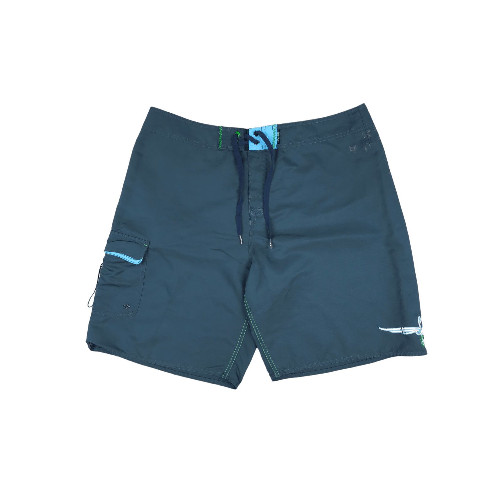 Quiksilver 💎 Vintage Quiksilver Logo Graphic Blue Y2K Shorts Japanese Size US 36 / EU 52 - 2 Thumbnail