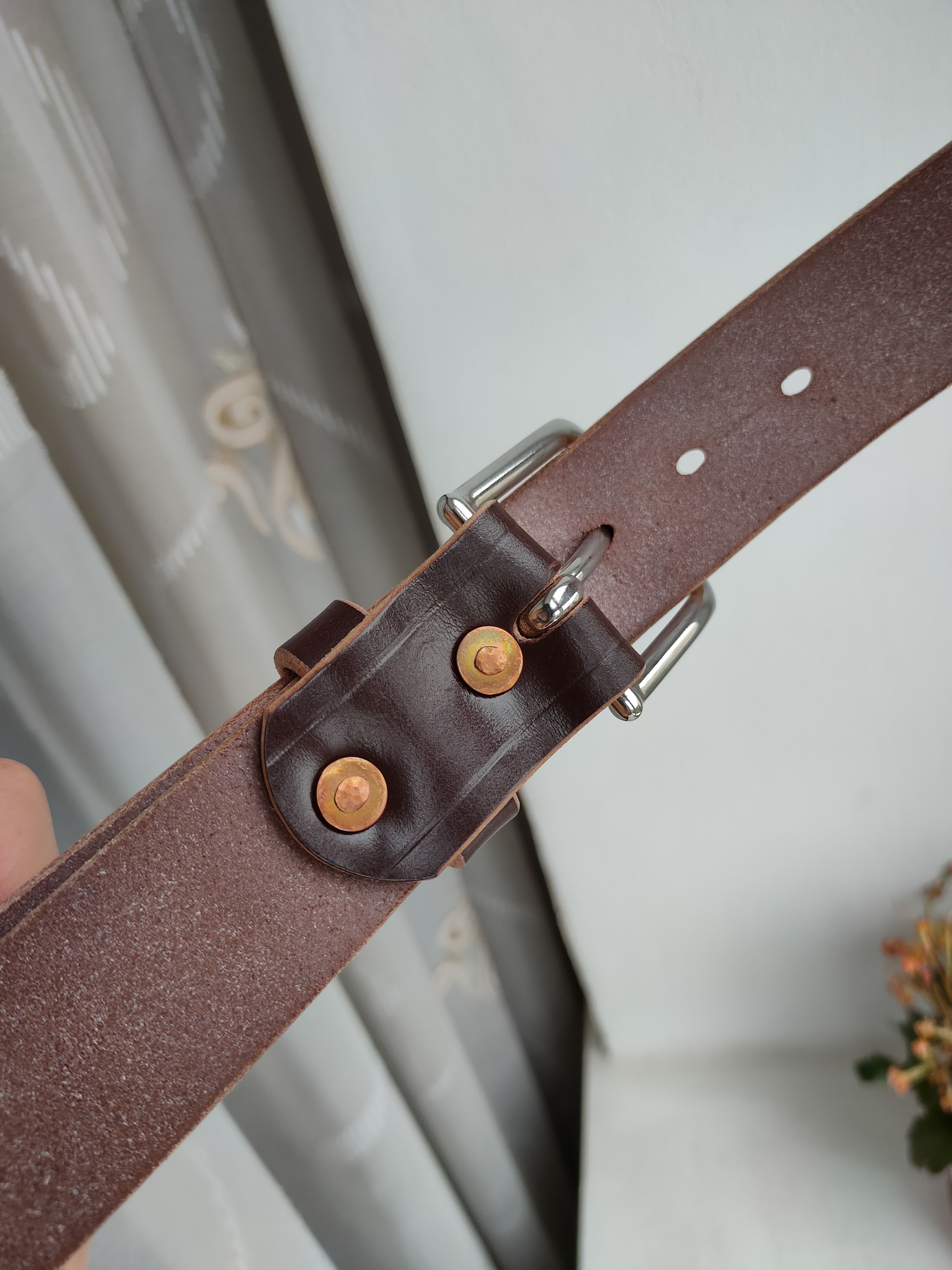 Genuine Leather Genuine Leather Massive Belt Of The Waist Brown Size ONE SIZE - 4 Thumbnail