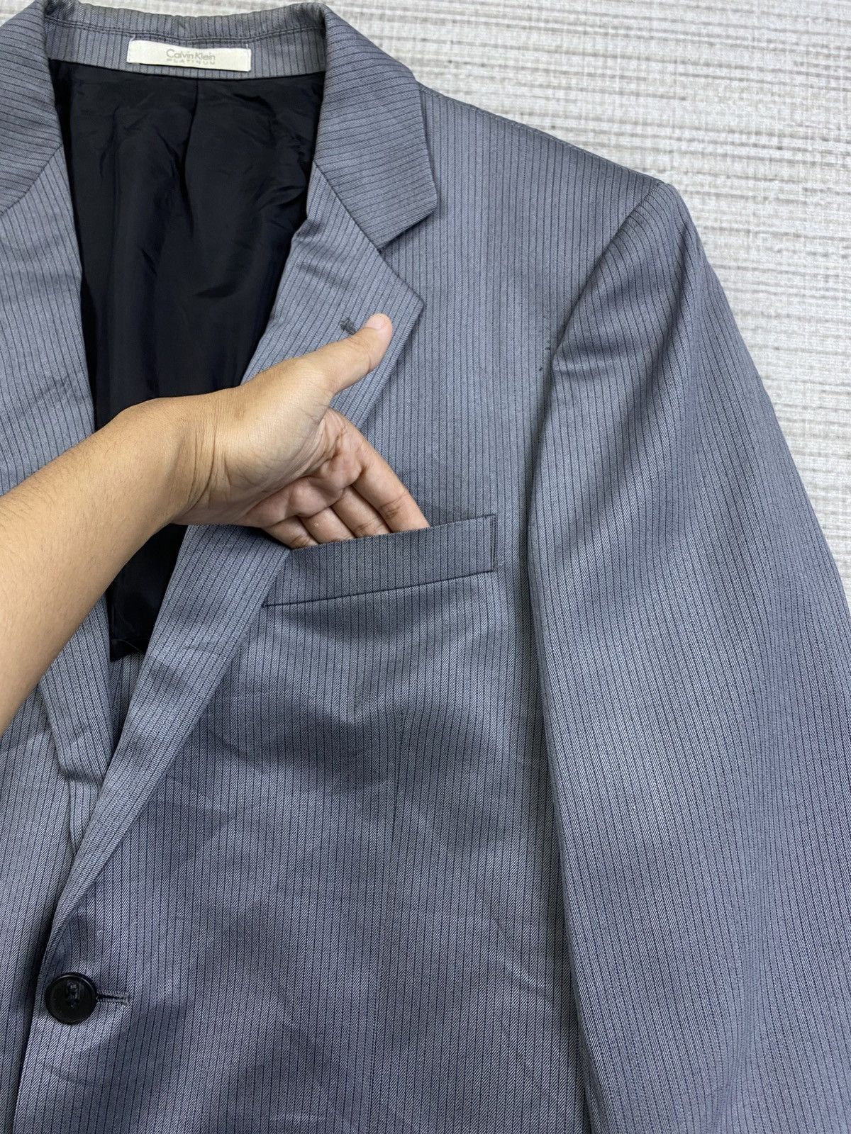 Calvin Klein × Japanese Brand × Vintage Vintage Calvin Klein Platinum Double Button Blazer Jacket Size US M / EU 48-50 / 2 - 7 Thumbnail