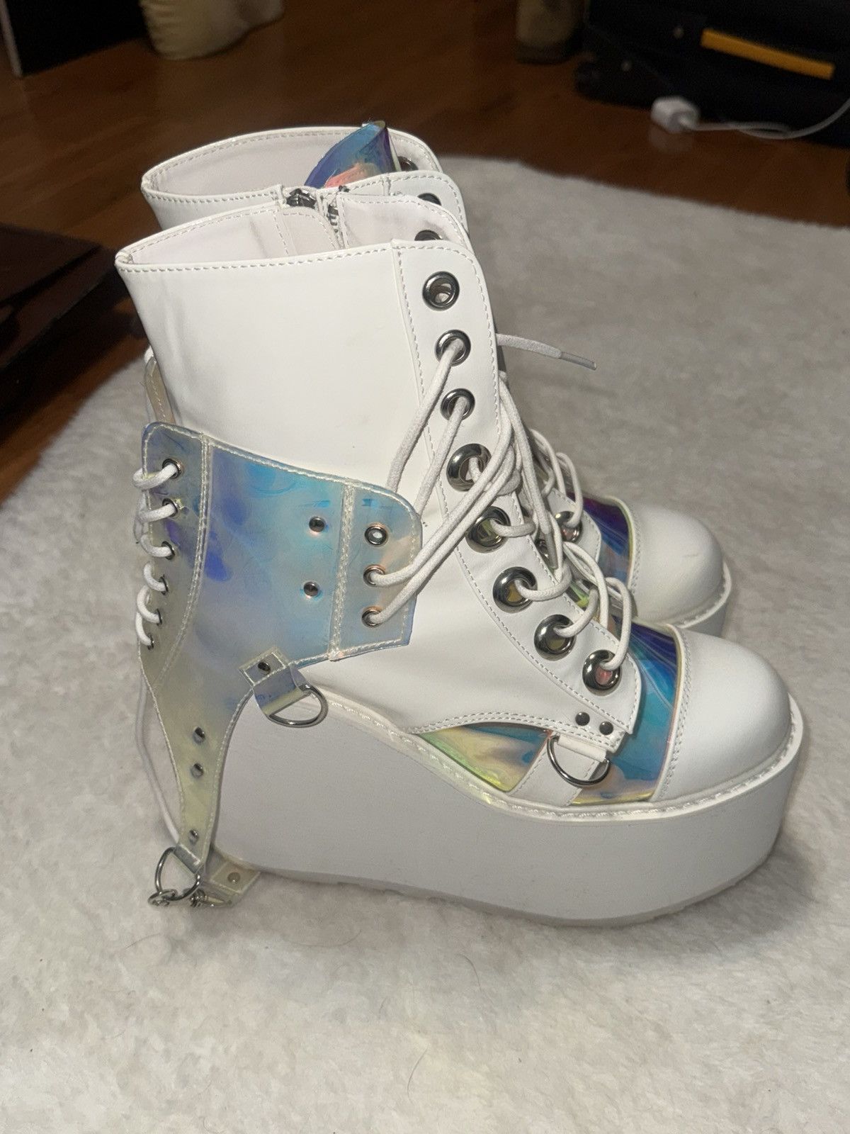 Demonia Cult × New Rock demonia platform boots translucent Size US 12 / IT 42 - 6 Thumbnail