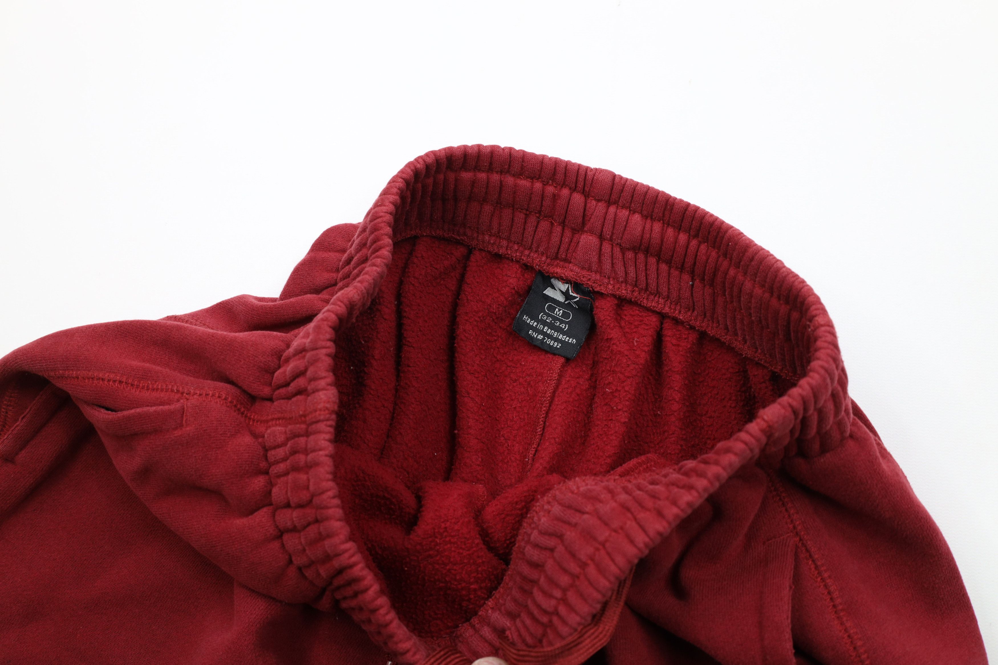 Starter Vintage 90s Y2K Starter Wide Leg Sweatpants Pants Red Size US 34 / EU 50 - 10 Thumbnail