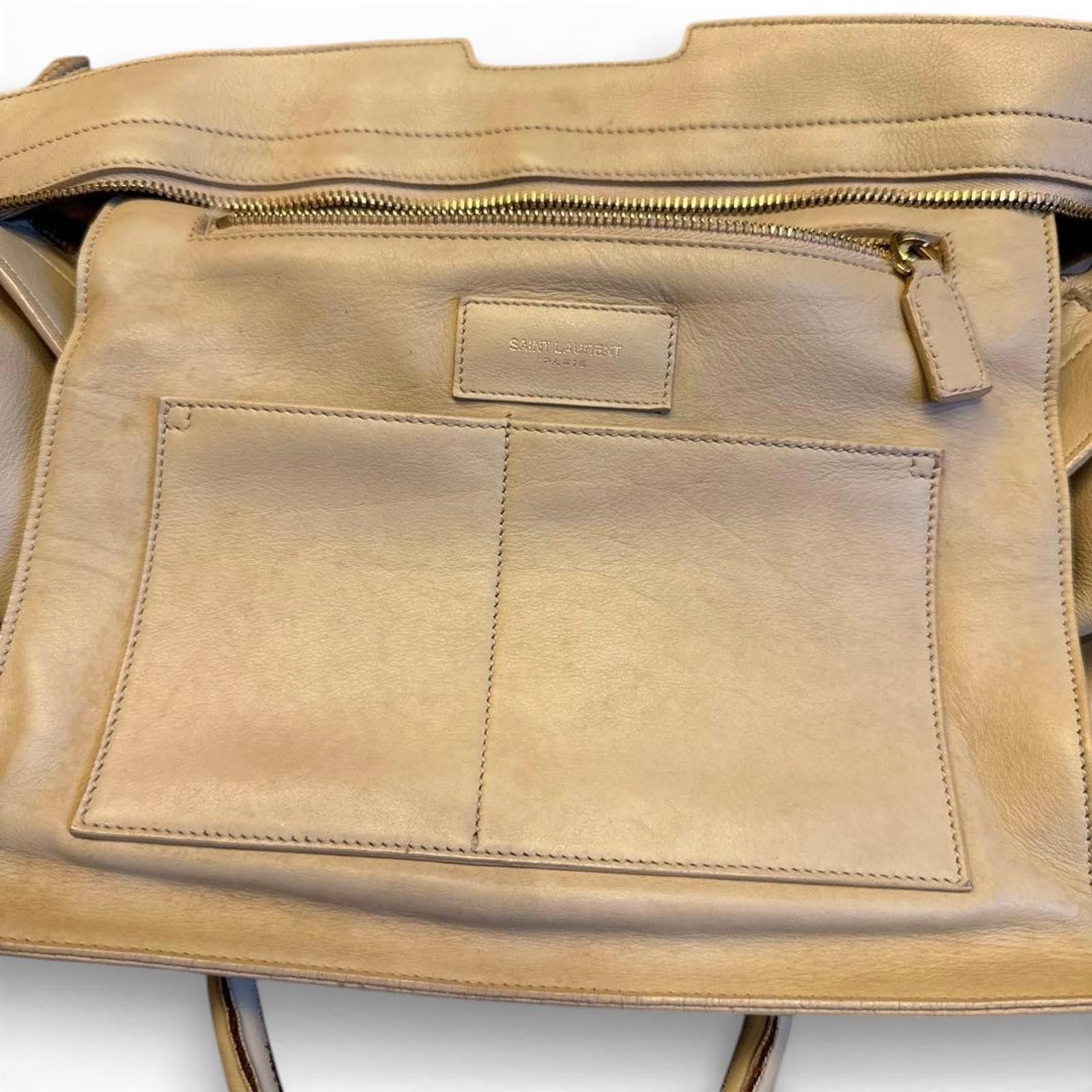 Saint Laurent Paris Yves Saint Laurent - Beige Leather Handbag Size ONE SIZE - 7 Thumbnail
