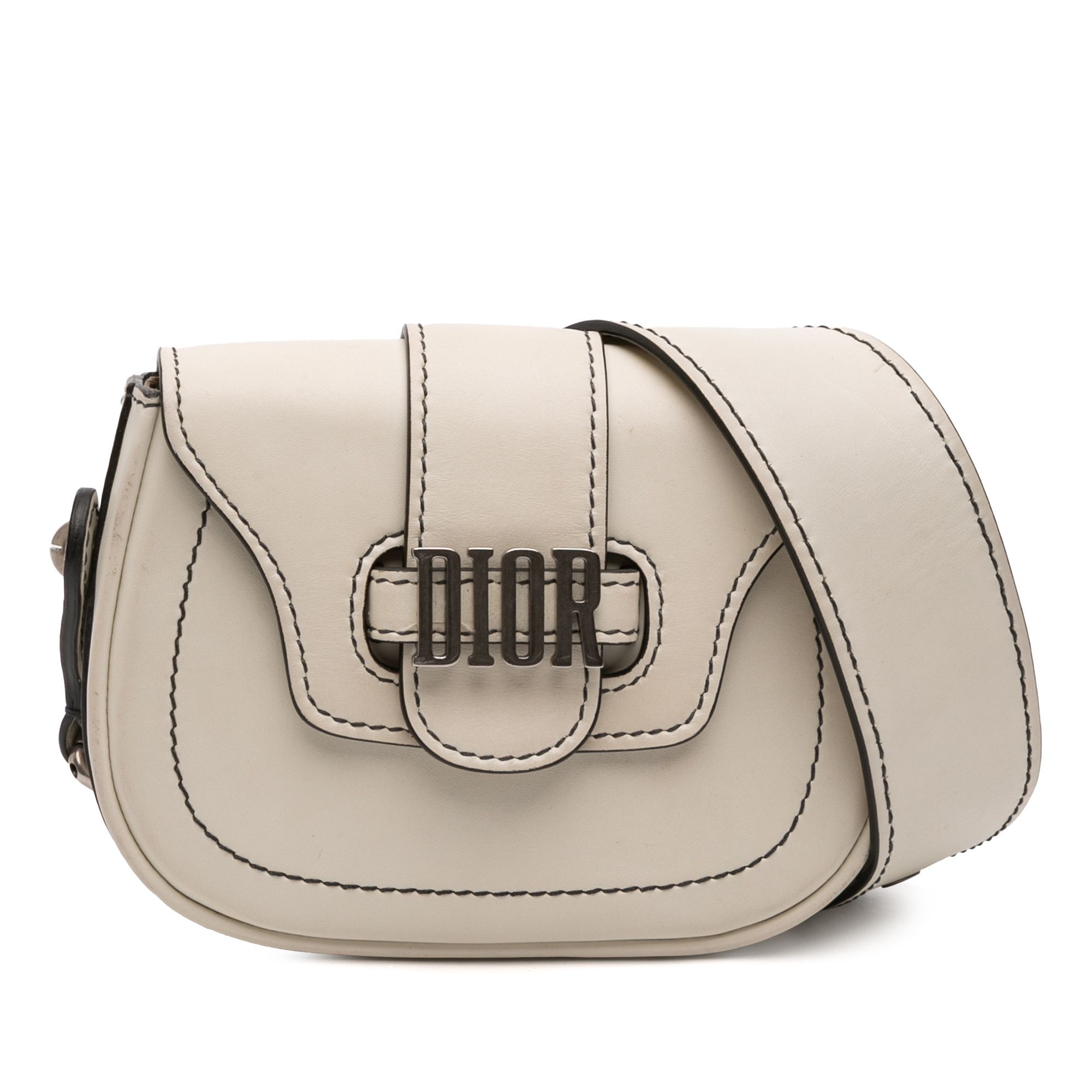 Dior Dior Mini Leather D Fence Saddle Bag Size ONE SIZE - 1 Thumbnail