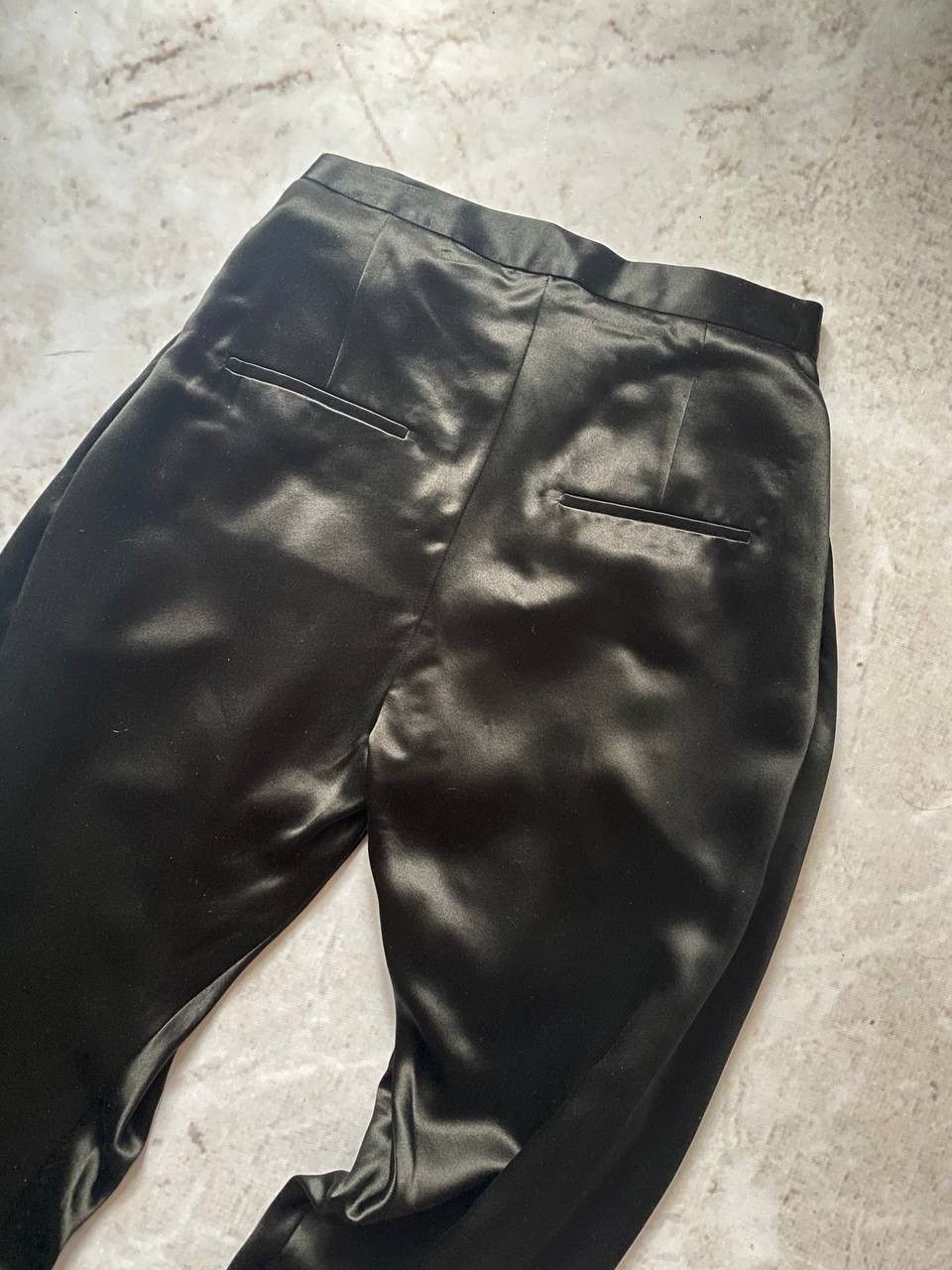 Balmain Rare Balmain x H&M Black Draped Satin Trousers Pants Luxury Size 28" / US 6 / IT 42 - 12 Thumbnail
