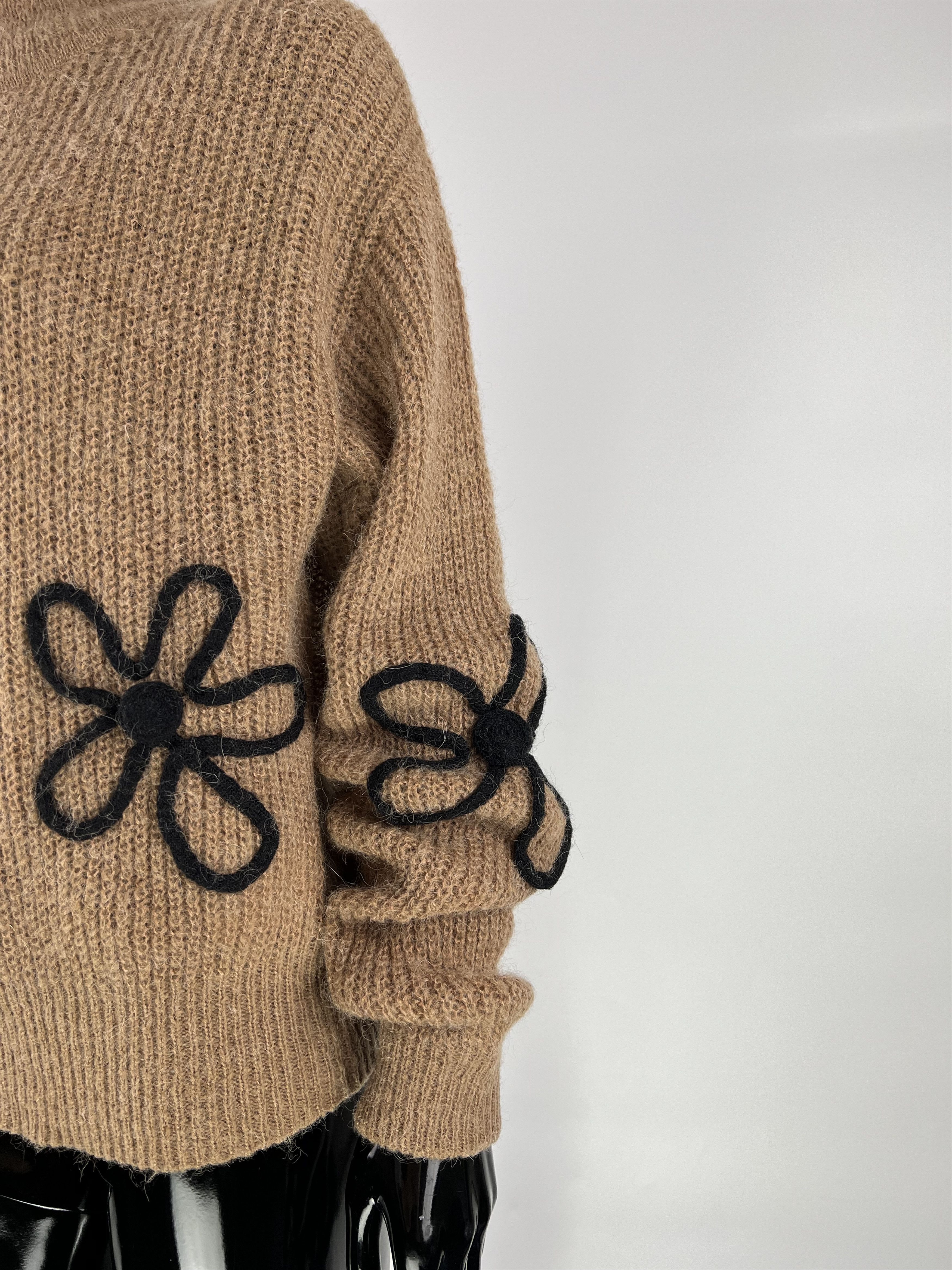 Designer Fabienne Chapot Wool Alpaca Turtleneck Sweater Size M Size M / US 6-8 / IT 42-44 - 5 Thumbnail