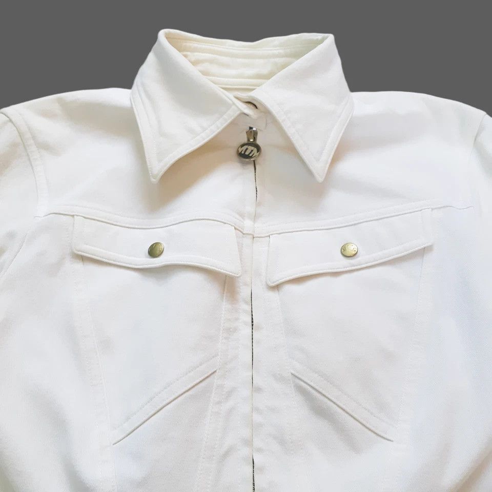 Thierry Mugler MTM Thierry Mugler Vintage Jacket Stretch White Size XS / US 0-2 / IT 36-38 - 2 Thumbnail