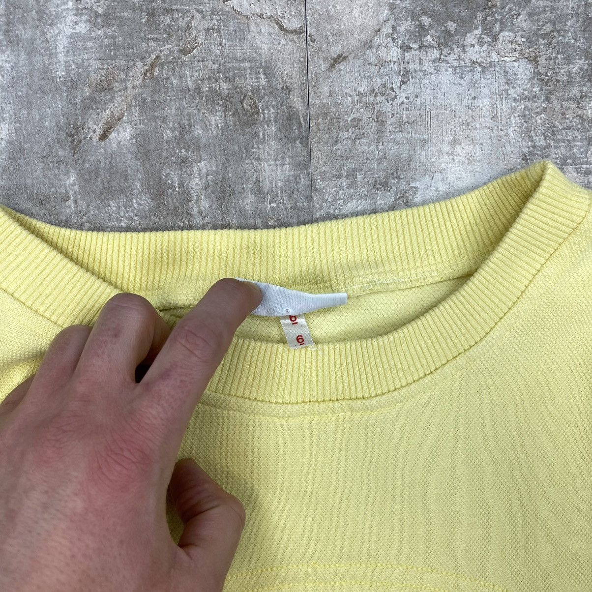 Lacoste × Vintage VINTAGE 90s LACOSTE CHEMISE LOGO CREWNECK YELLOW Size US L / EU 52-54 / 3 - 5 Thumbnail
