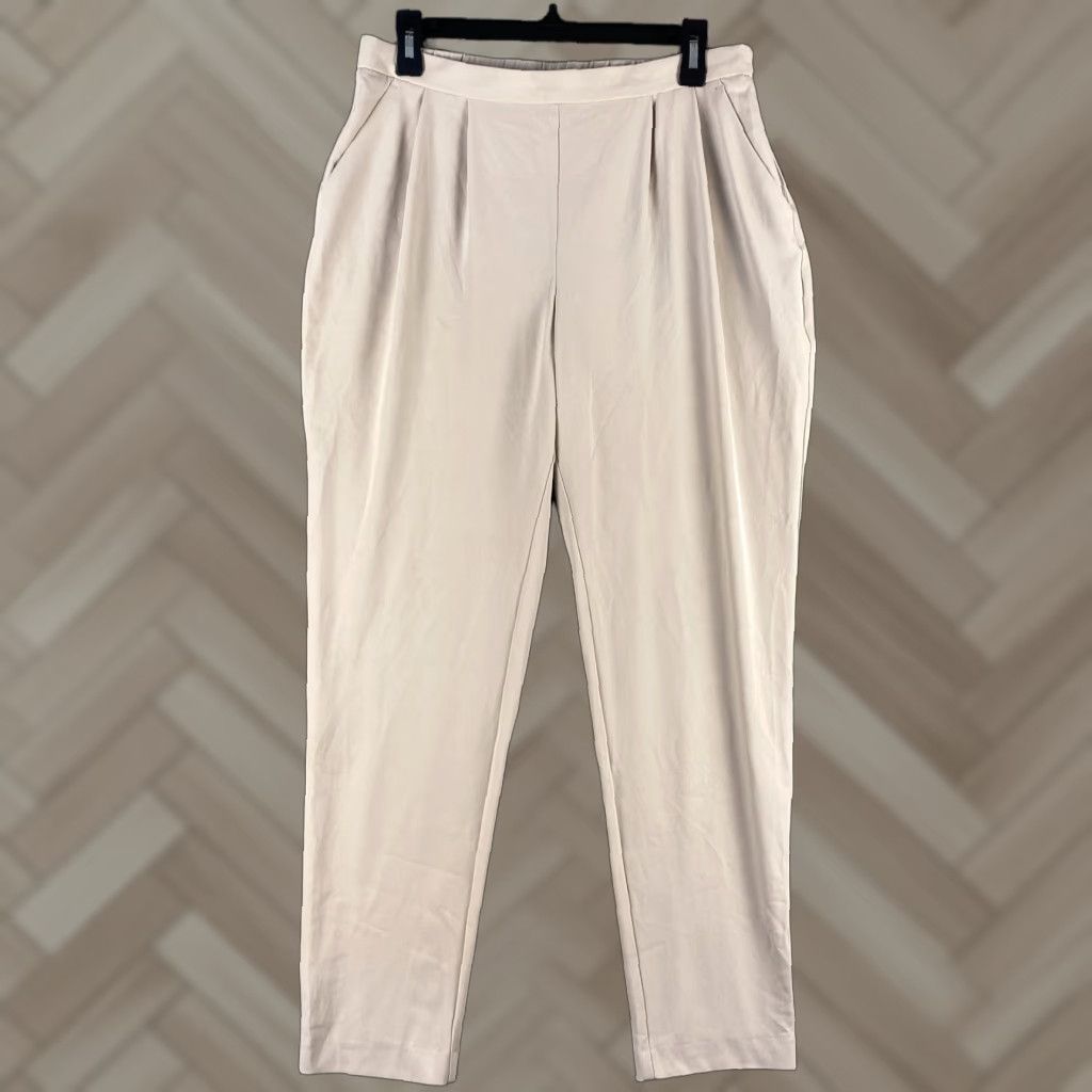 Vintage Wallis Wallis Tan Pleated Dress Pants - Size Women's 10 Curved Business 39-31 Size 32" / US 10 / IT 46 - 1 Thumbnail