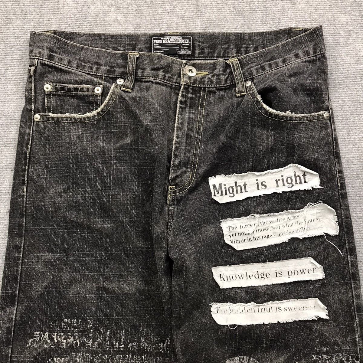 If Six Was Nine BUFFALO DISTRESSED IF SIX WED NINA STYLE BLACK FADED PANTS Size US 30 / EU 46 - 6 Thumbnail