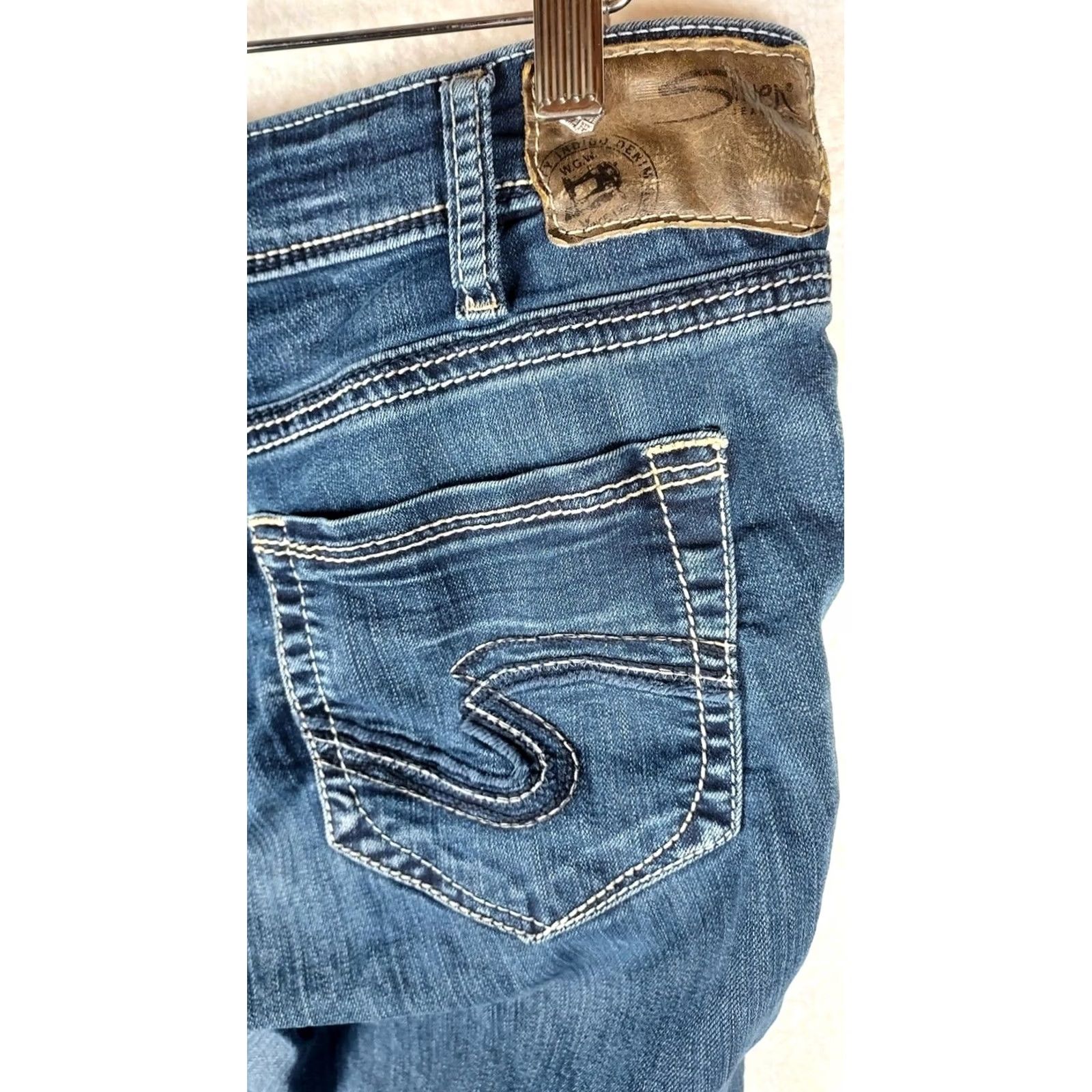Silver Jeans Co. Silver Jeans Suki High Super Skinny Jeans Women 30x31 Dark Wash Denim Blue 5-Pocket Stretch Slim Regular Size 30" / US 8 / IT 44 - 7 Thumbnail