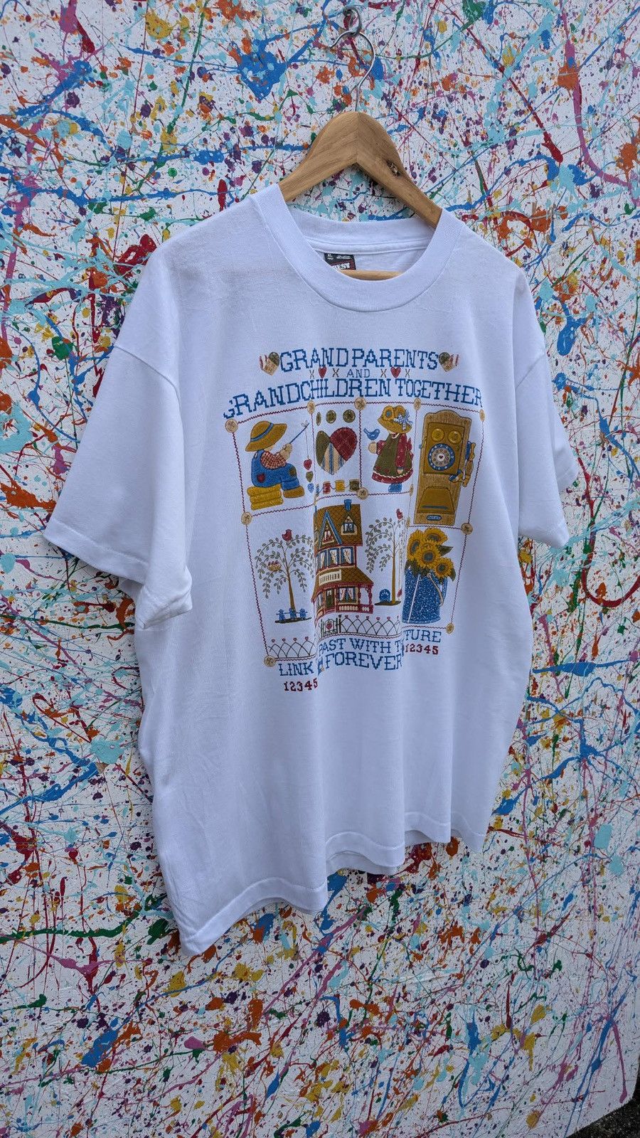 Fruit Of The Loom Vintage single stitch tshirt grandparents Fruit Of the Loom Size US L / EU 52-54 / 3 - 2 Thumbnail