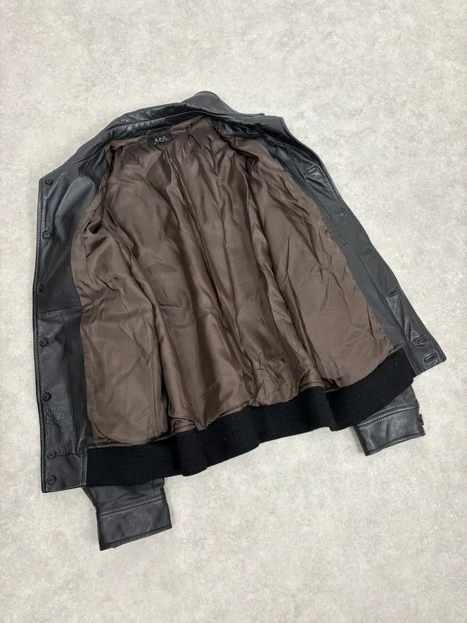 A.P.C. A.P.C. Black Buttoned Leather Minimalist Jacket Size US M / EU 48-50 / 2 - 7 Thumbnail