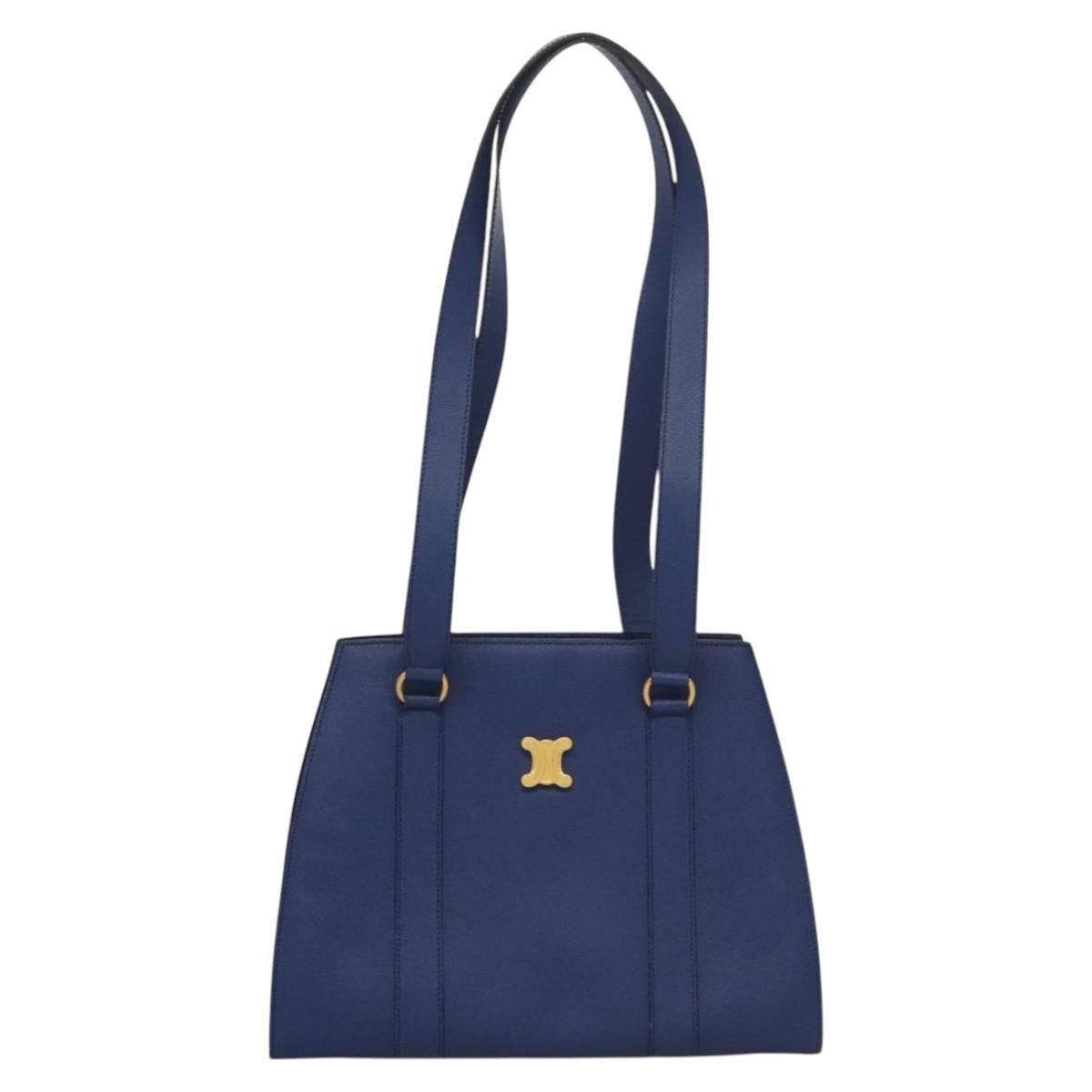 Celine CELINE Shoulder Bag Leather Blue Gold Size ONE SIZE - 2 Thumbnail