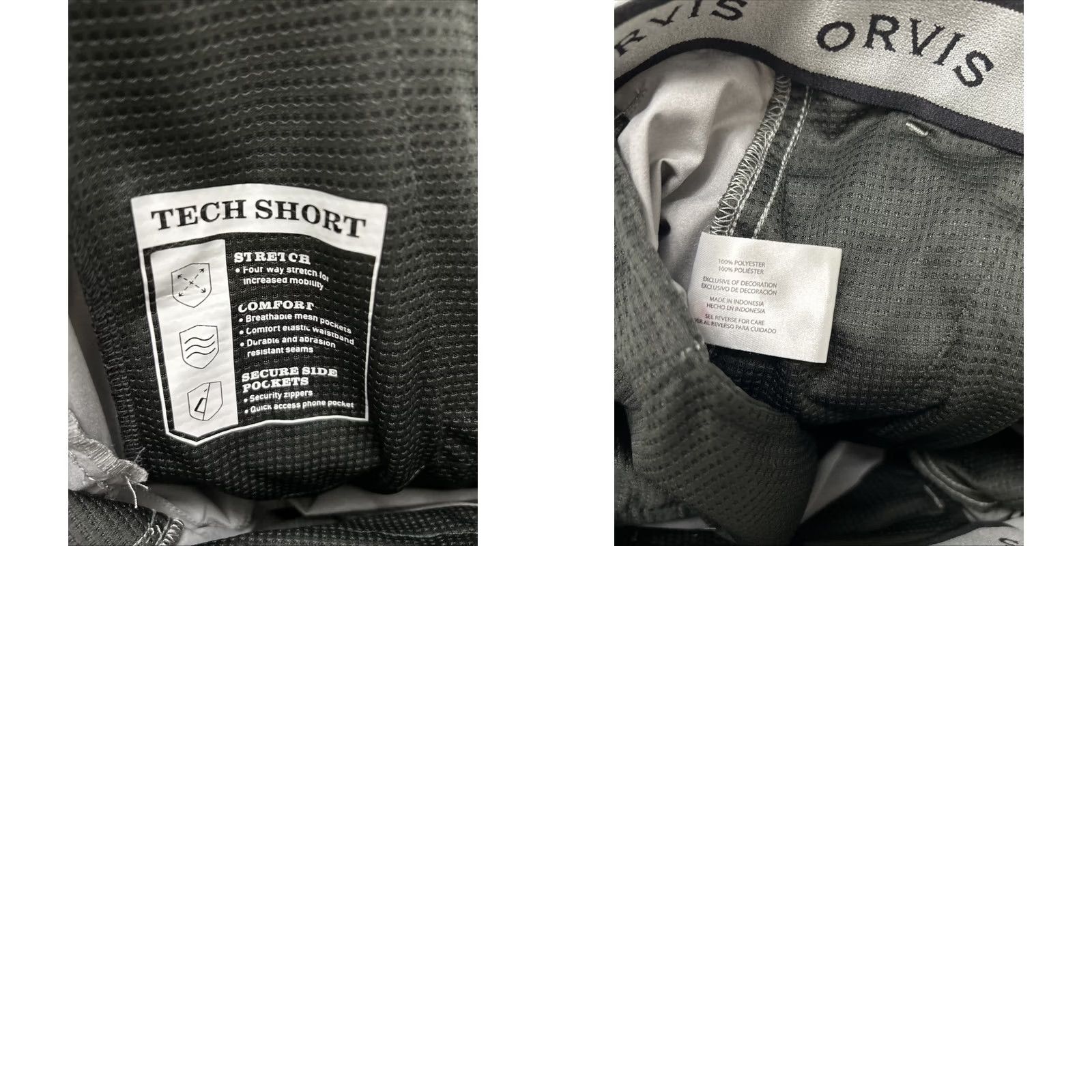 Orvis Orvis Mens 32 Gray Tech Shorts Flat Front Chino Nylon Spandex Pockets Zipper 8.5” Outdoor Casual Han Size US 32 / EU 48 - 9 Thumbnail