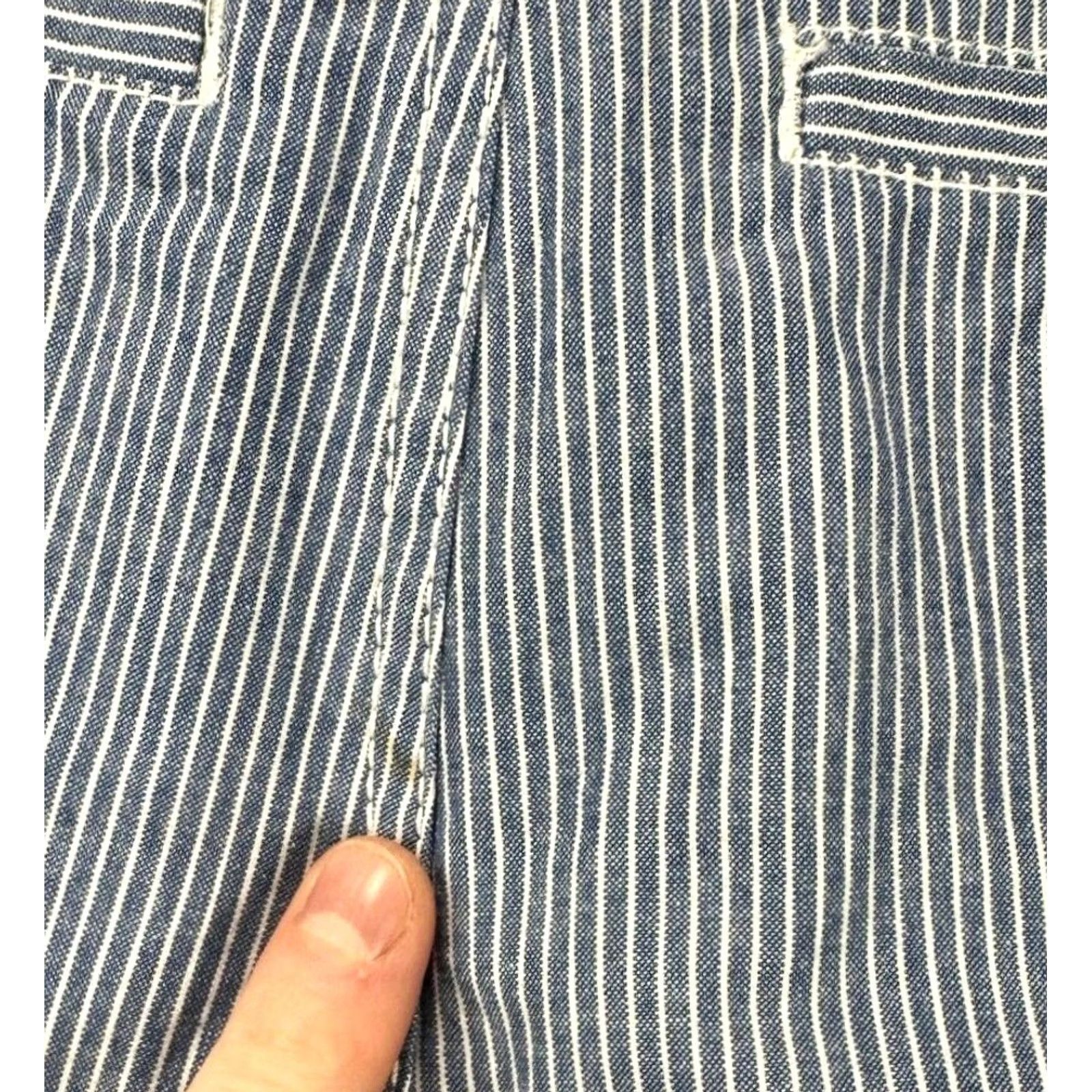 Mambo Mambo Shorts Mens 30 Dark Blue Pinstripe Khakis Casual Flat Front Pockets NEW UI DP Size US 30 / EU 46 - 7 Thumbnail