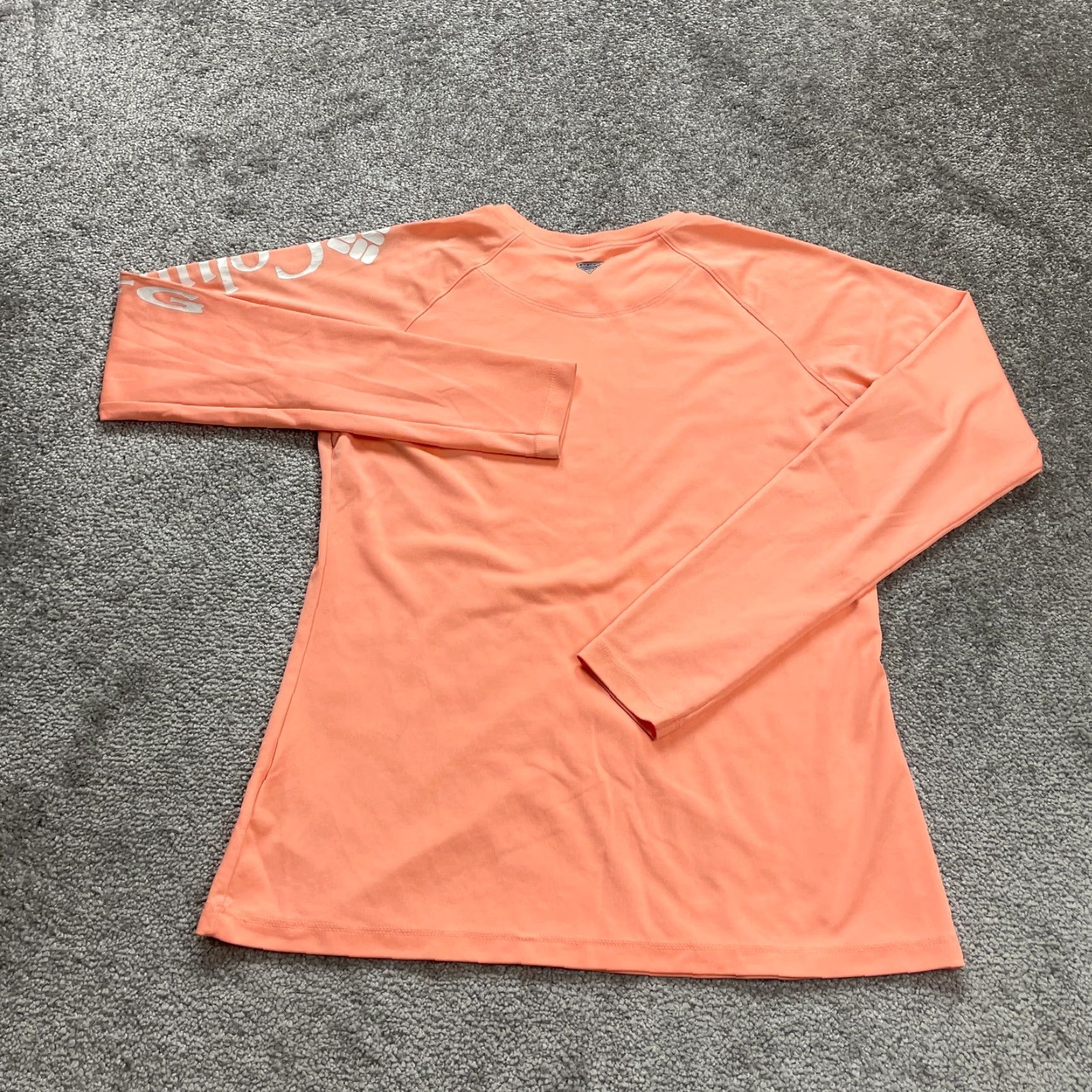 Vintage Columbia PFG Omni Shade Active Shirt Mens Small Orange Crew Neck Long Sleeve Top Size US S / EU 44-46 / 1 - 2 Thumbnail