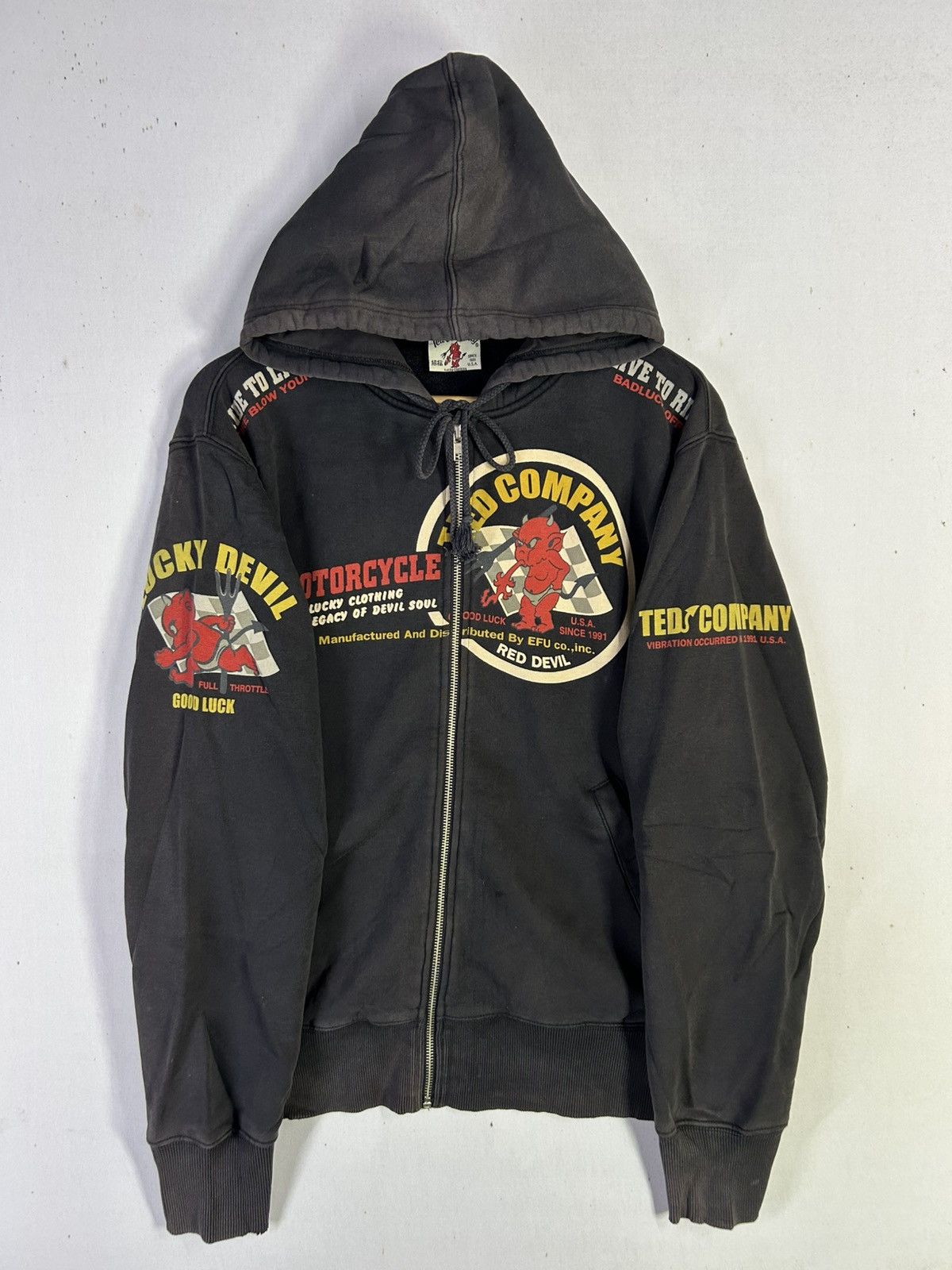 Japanese Brand × Tedman × Vintage Rare🔥 Vintage Sunfaded Red Devil Ted Company Size US M / EU 48-50 / 2 - 5 Thumbnail